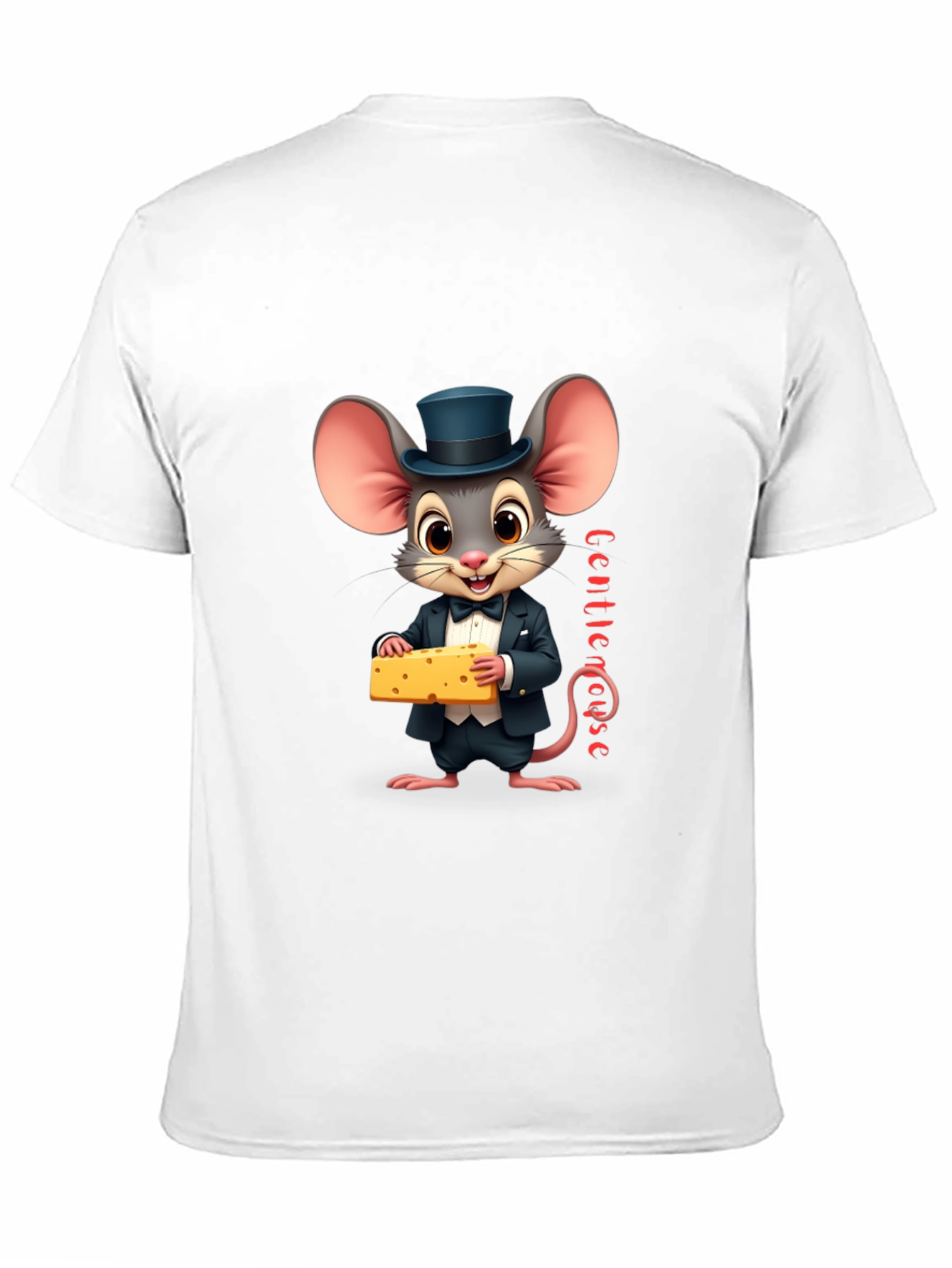Gentle Mouse Cheese T-Shirt - Funny Cartoon Tee
