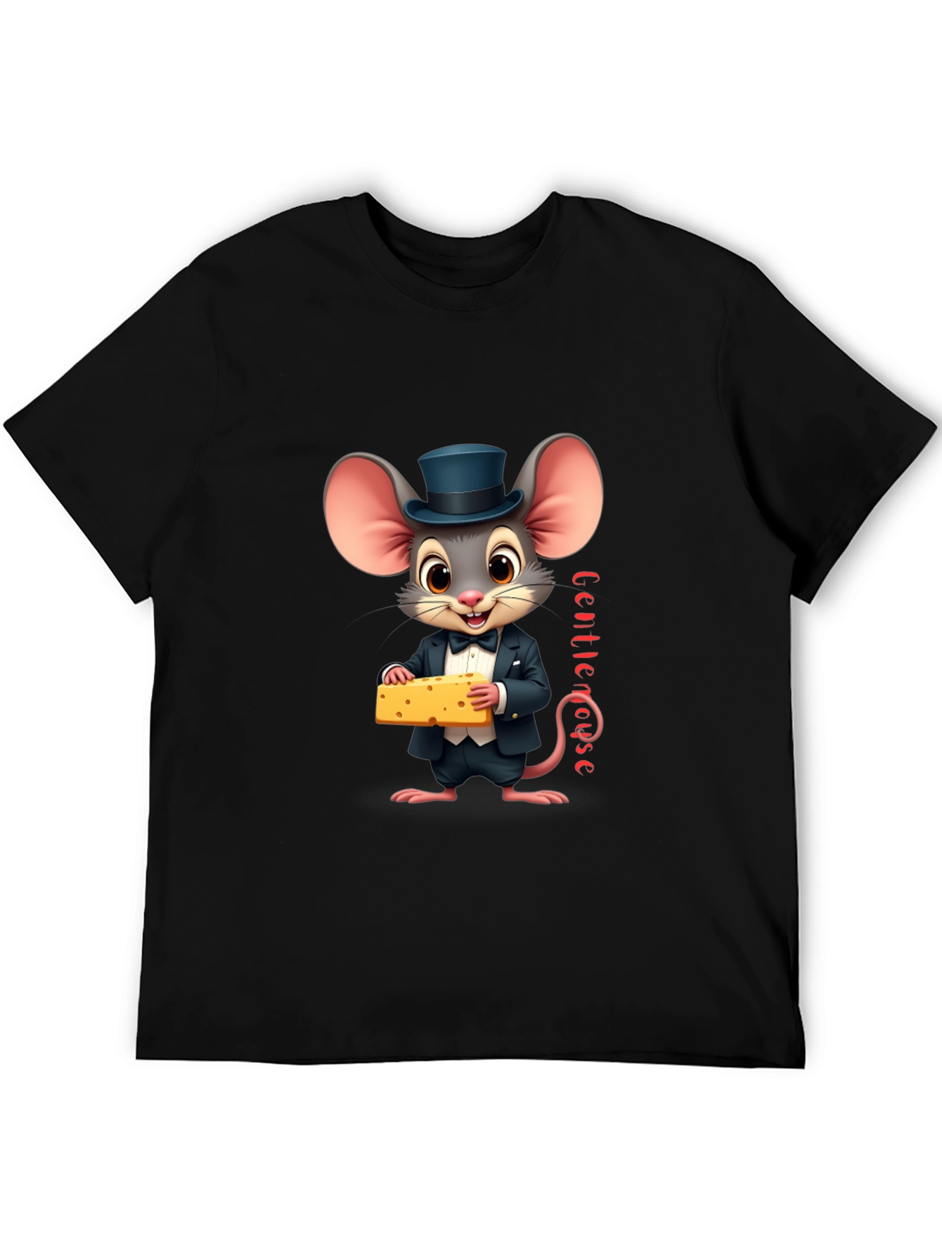 Gentle Mouse Cheese T-Shirt - Funny Cartoon Tee