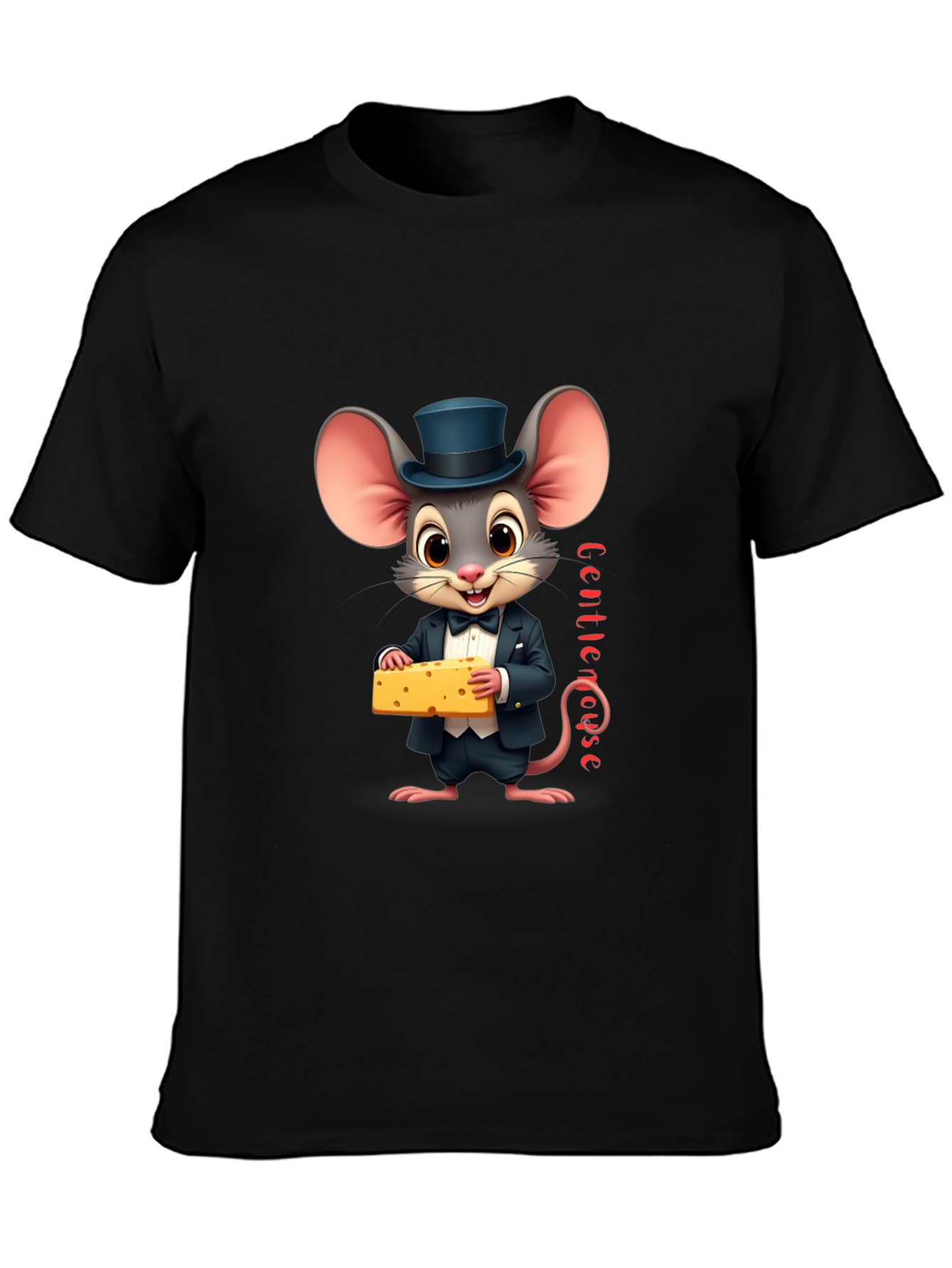 Gentle Mouse Cheese T-Shirt - Funny Cartoon Tee