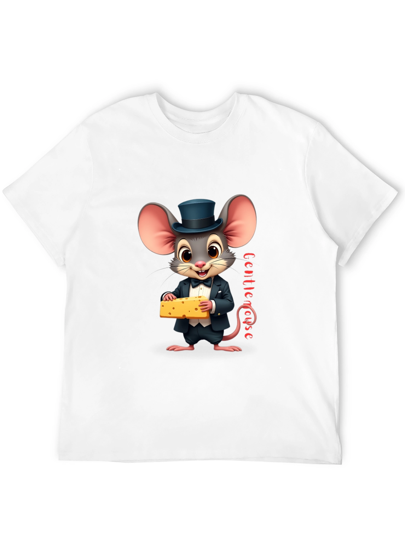 Gentle Mouse Cheese T-Shirt - Funny Cartoon Tee
