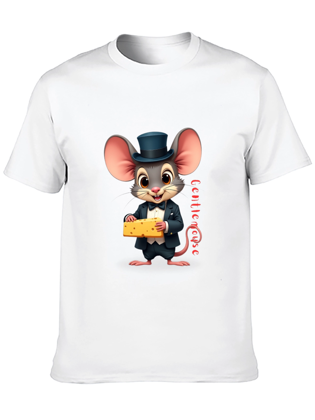 Gentle Mouse Cheese T-Shirt - Funny Cartoon Tee