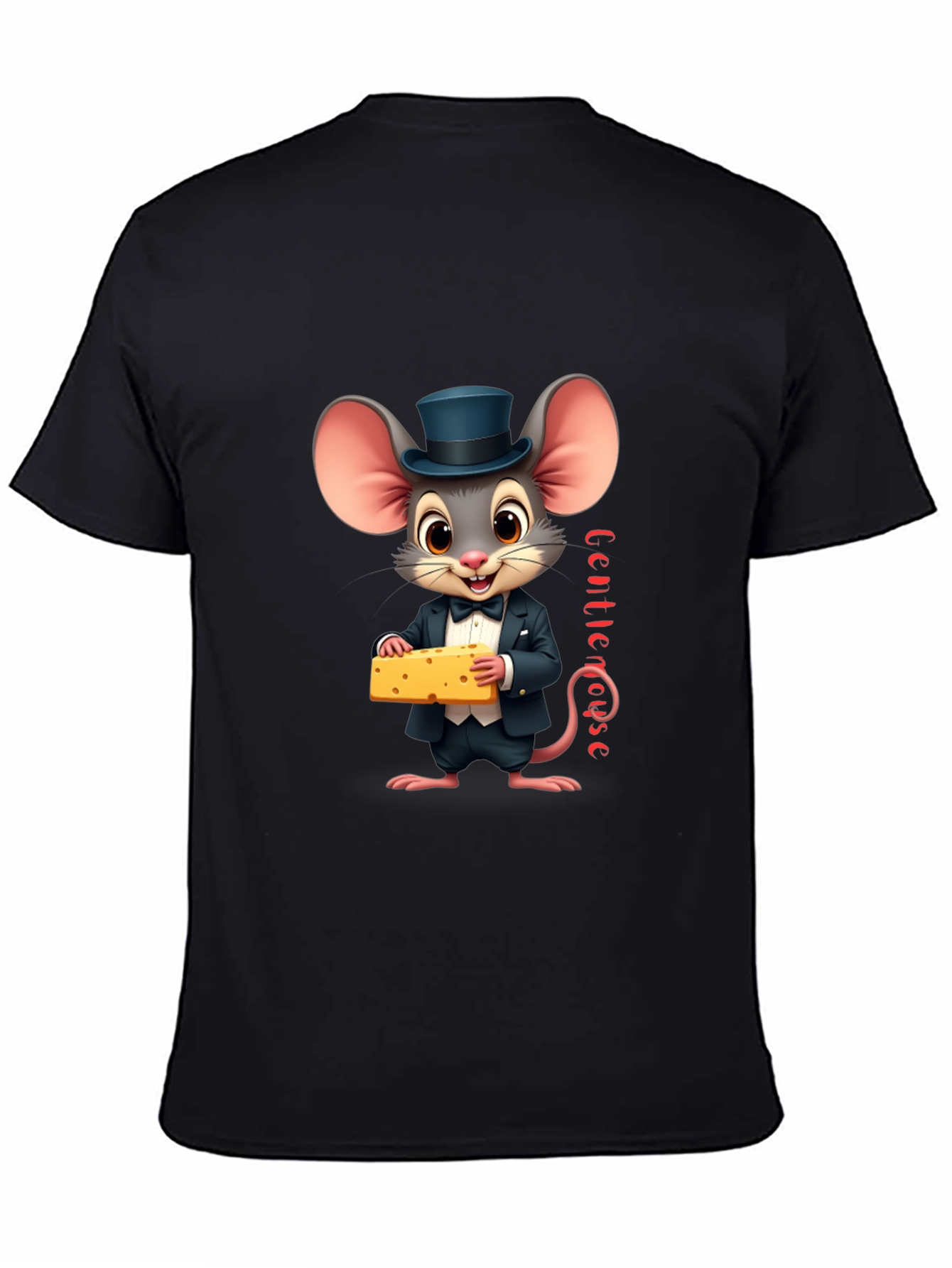 Gentle Mouse Cheese T-Shirt - Funny Cartoon Tee