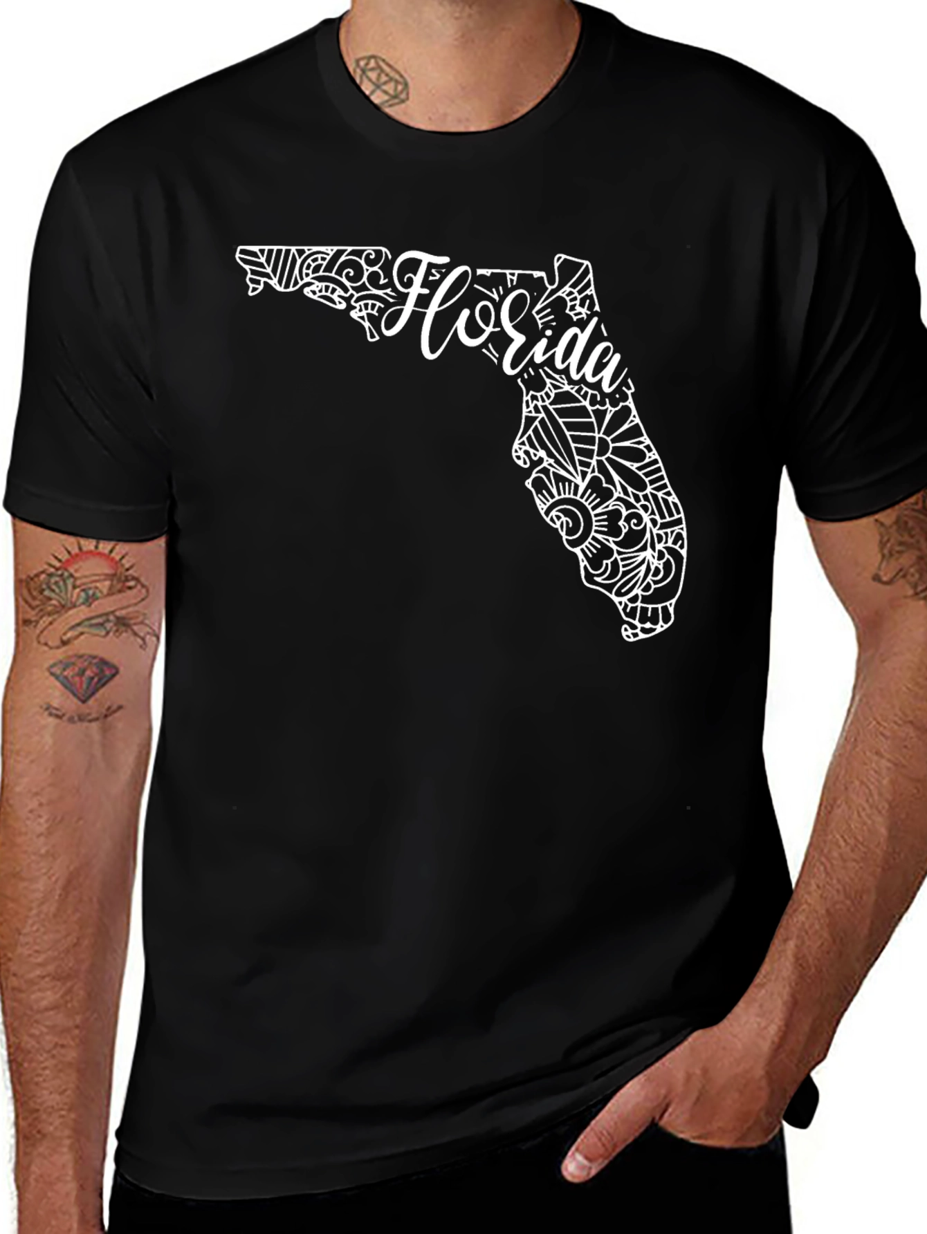 Florida State Art Black T-Shirt
