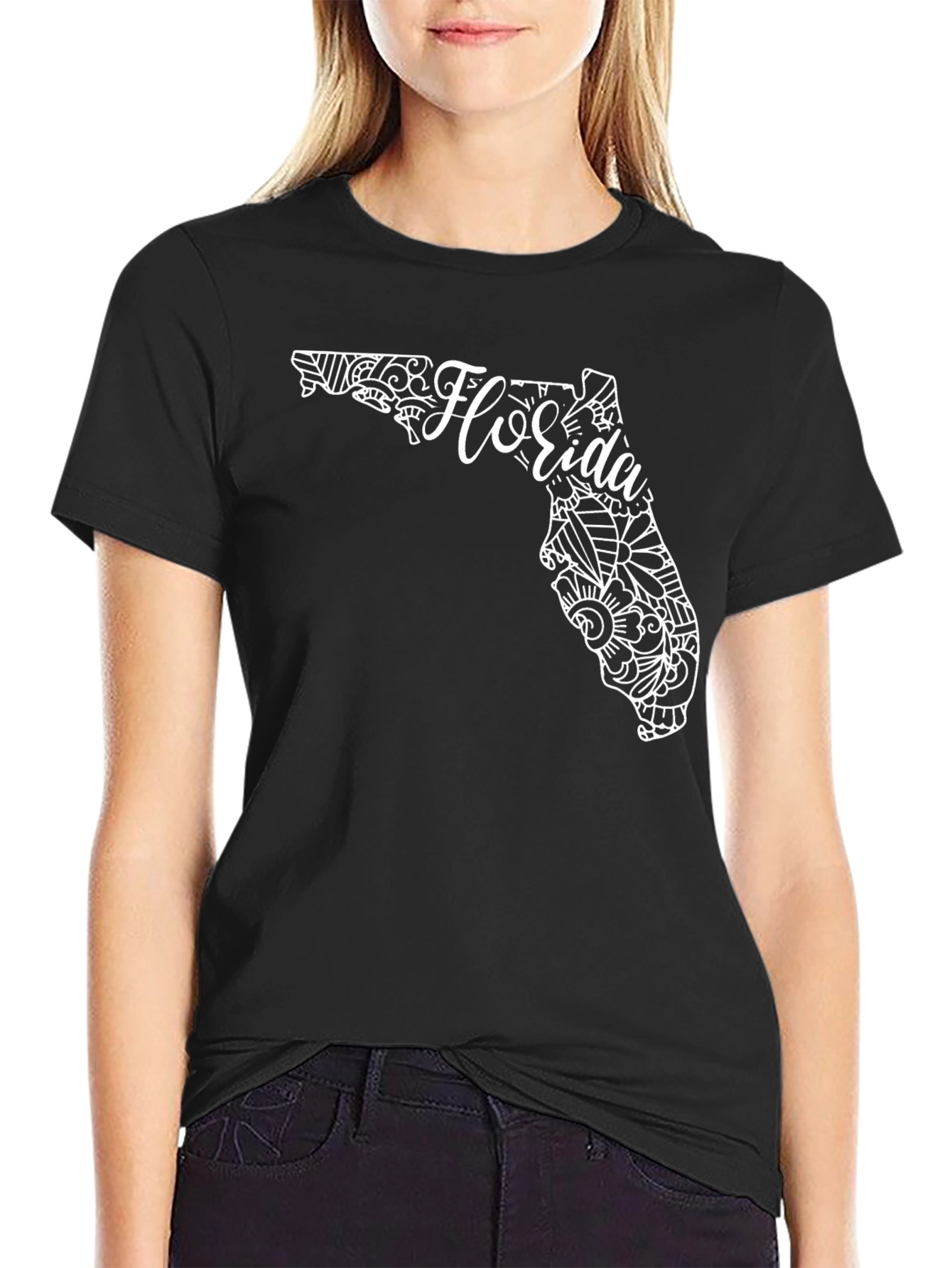 Florida State Art Black T-Shirt