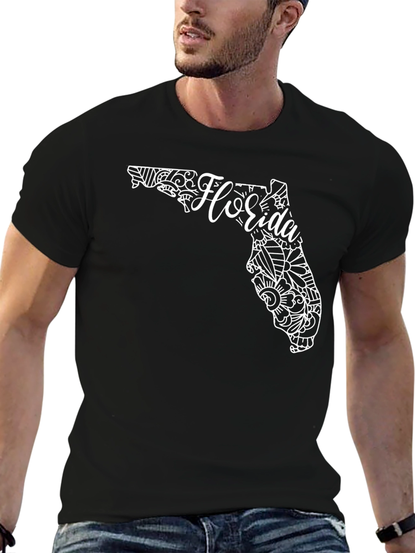 Florida State Art Black T-Shirt
