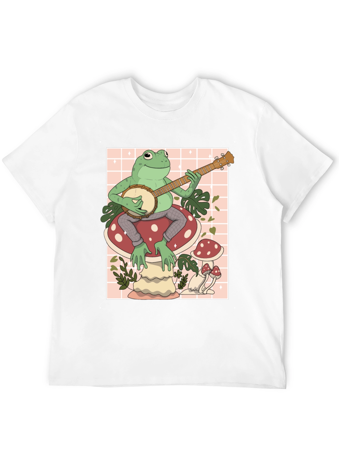 Frog Banjo Player Graphic T-Shirt