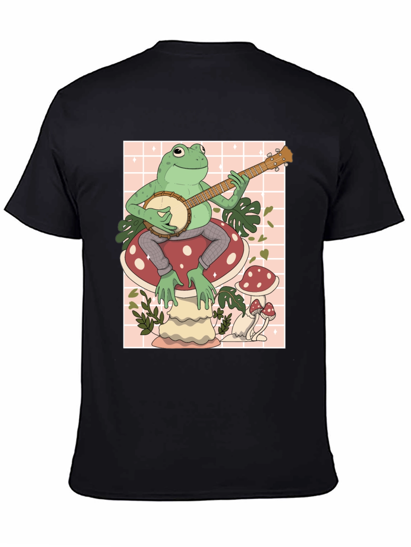 Frog Banjo Player Graphic T-Shirt