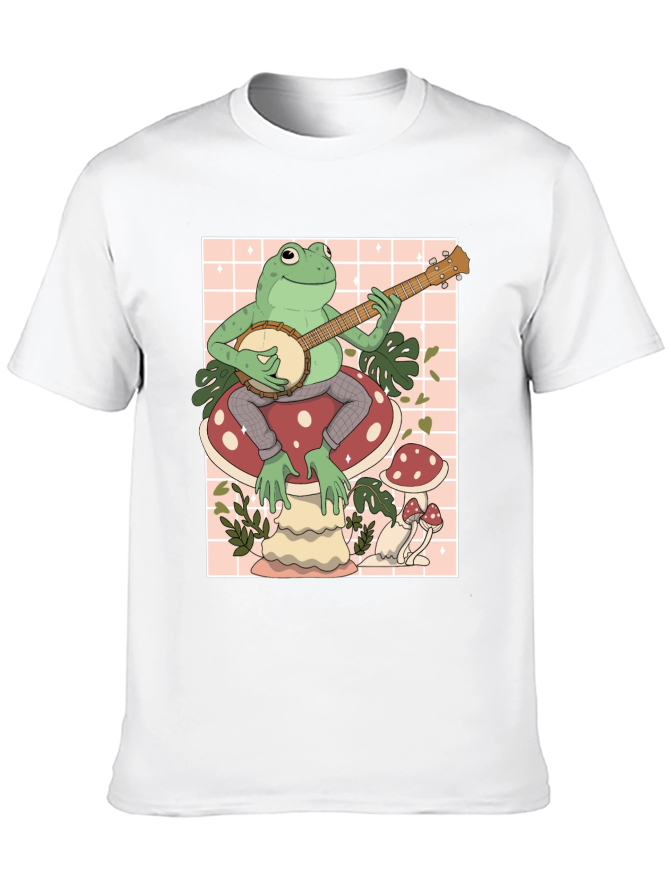 Frog Banjo Player Graphic T-Shirt