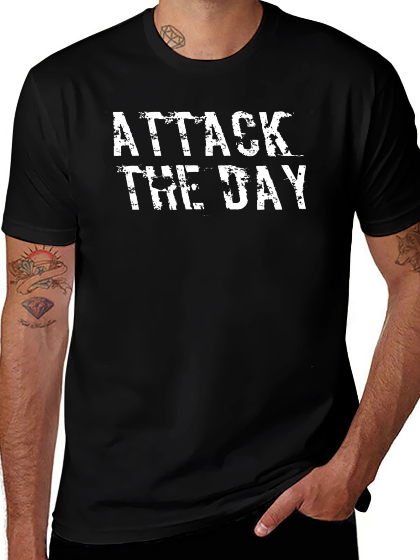 Attack the Day Graphic T-Shirt - Motivational Tee