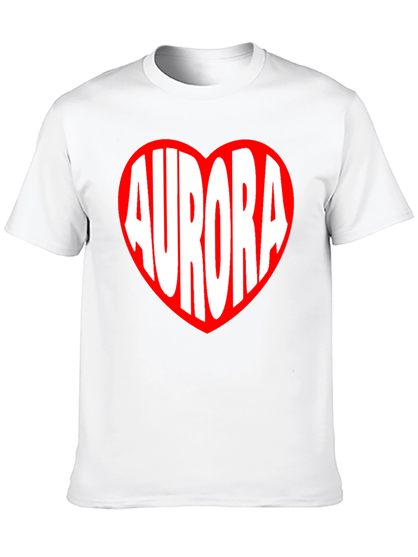 Aurora Heart Graphic Tee - Black Cotton T-Shirt