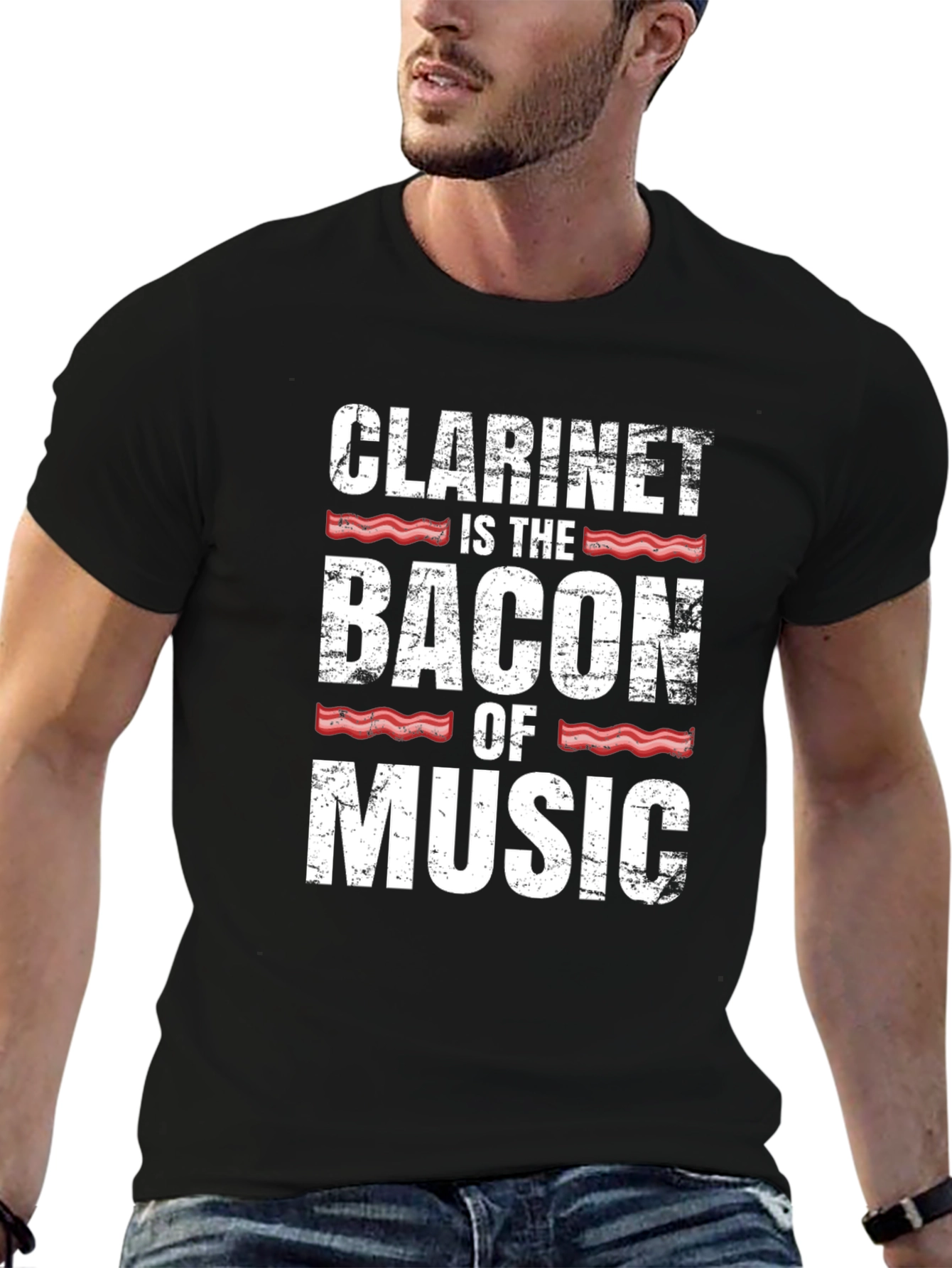 Clarinet Bacon Music T-Shirt