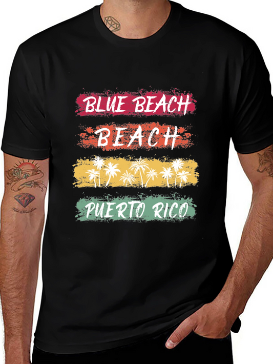 Blue Beach Puerto Rico Graphic T-Shirt