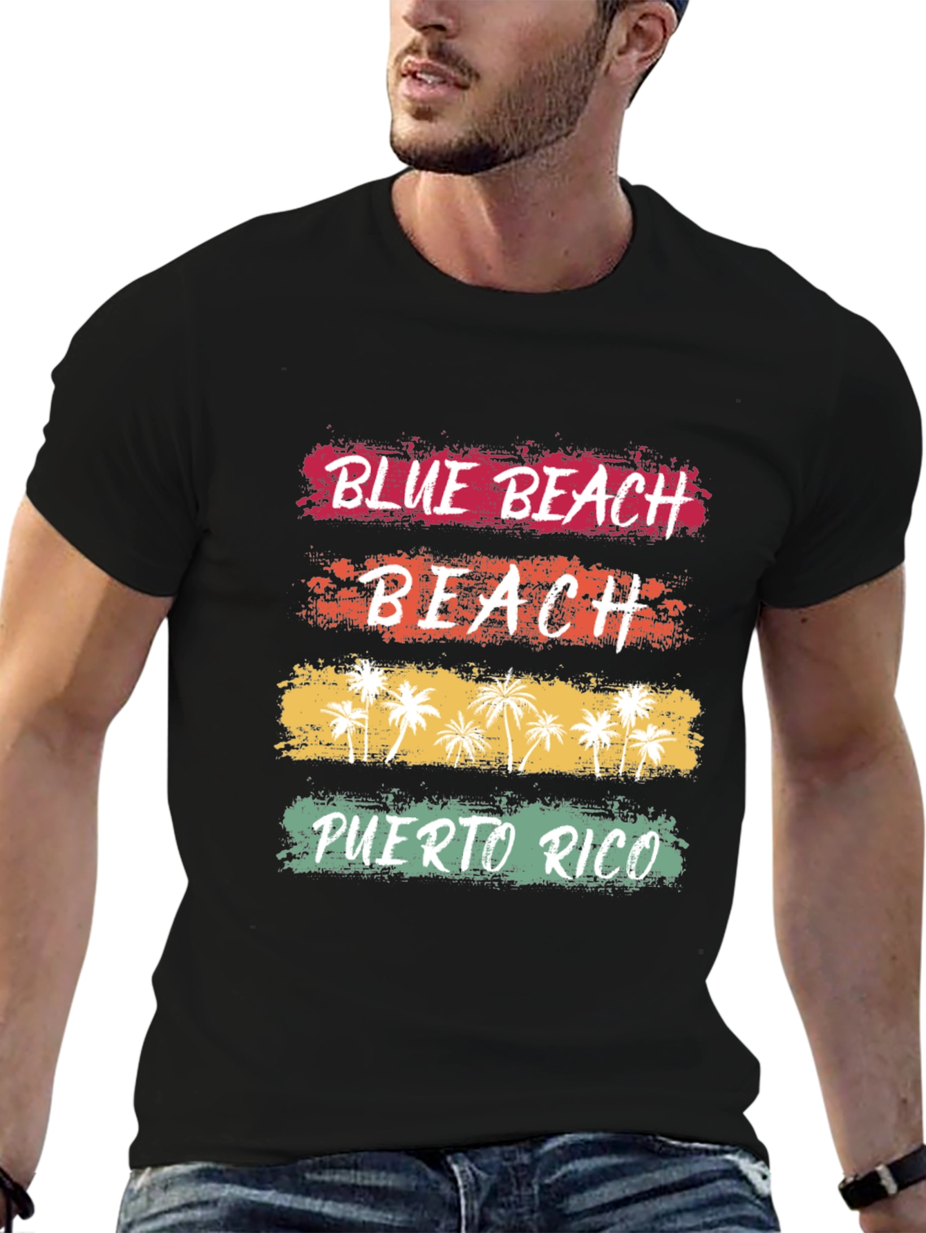 Blue Beach Puerto Rico Graphic T-Shirt