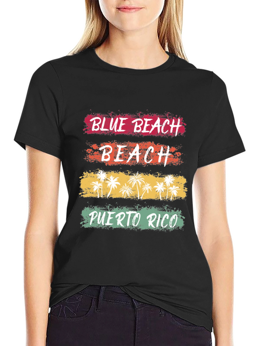 Blue Beach Puerto Rico Graphic T-Shirt
