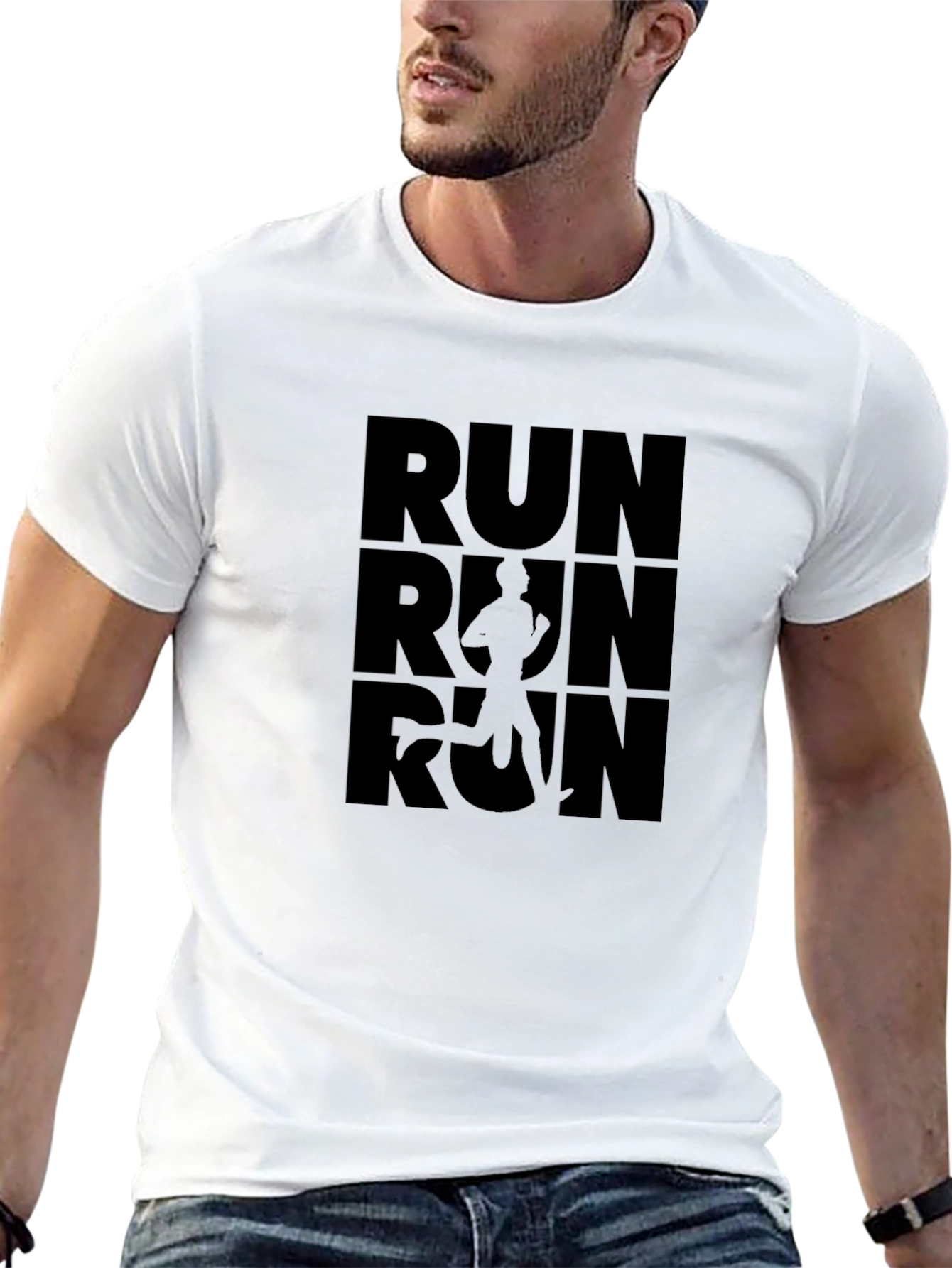 Run T-Shirt - Black Graphic Tee