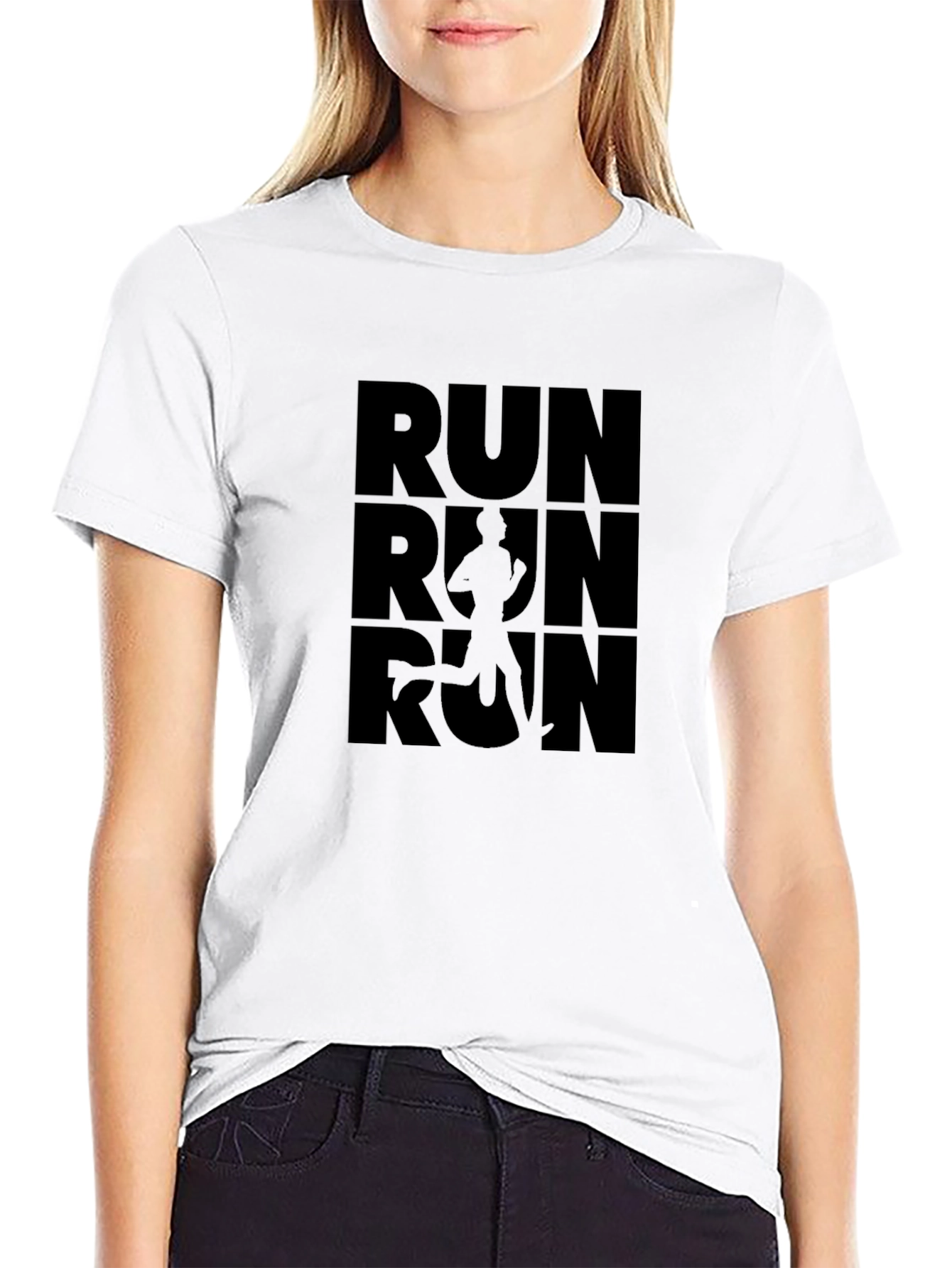 Run T-Shirt - Black Graphic Tee