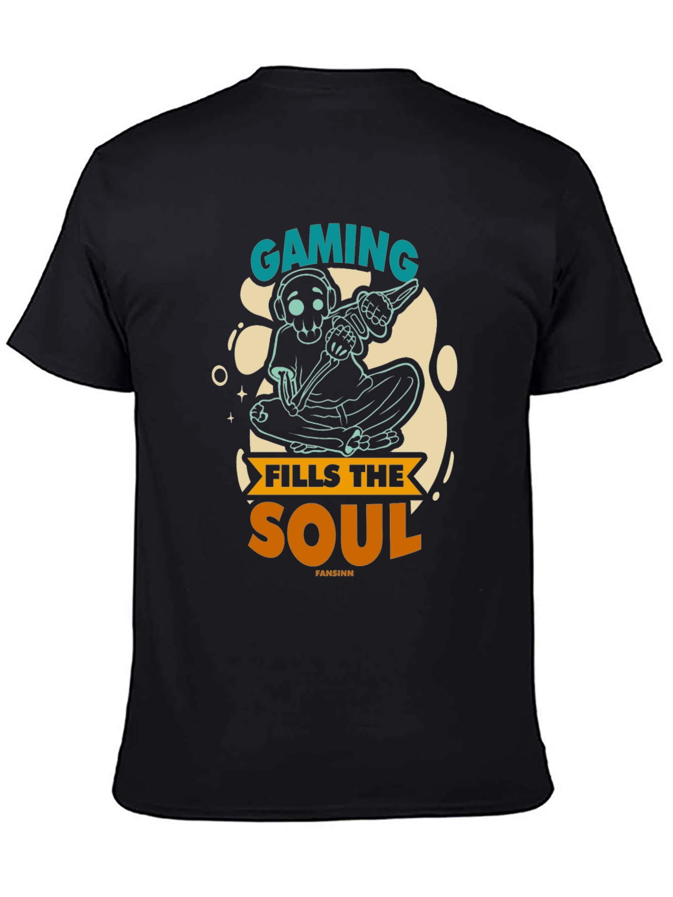 Gaming Fills the Soul Black Graphic Tee