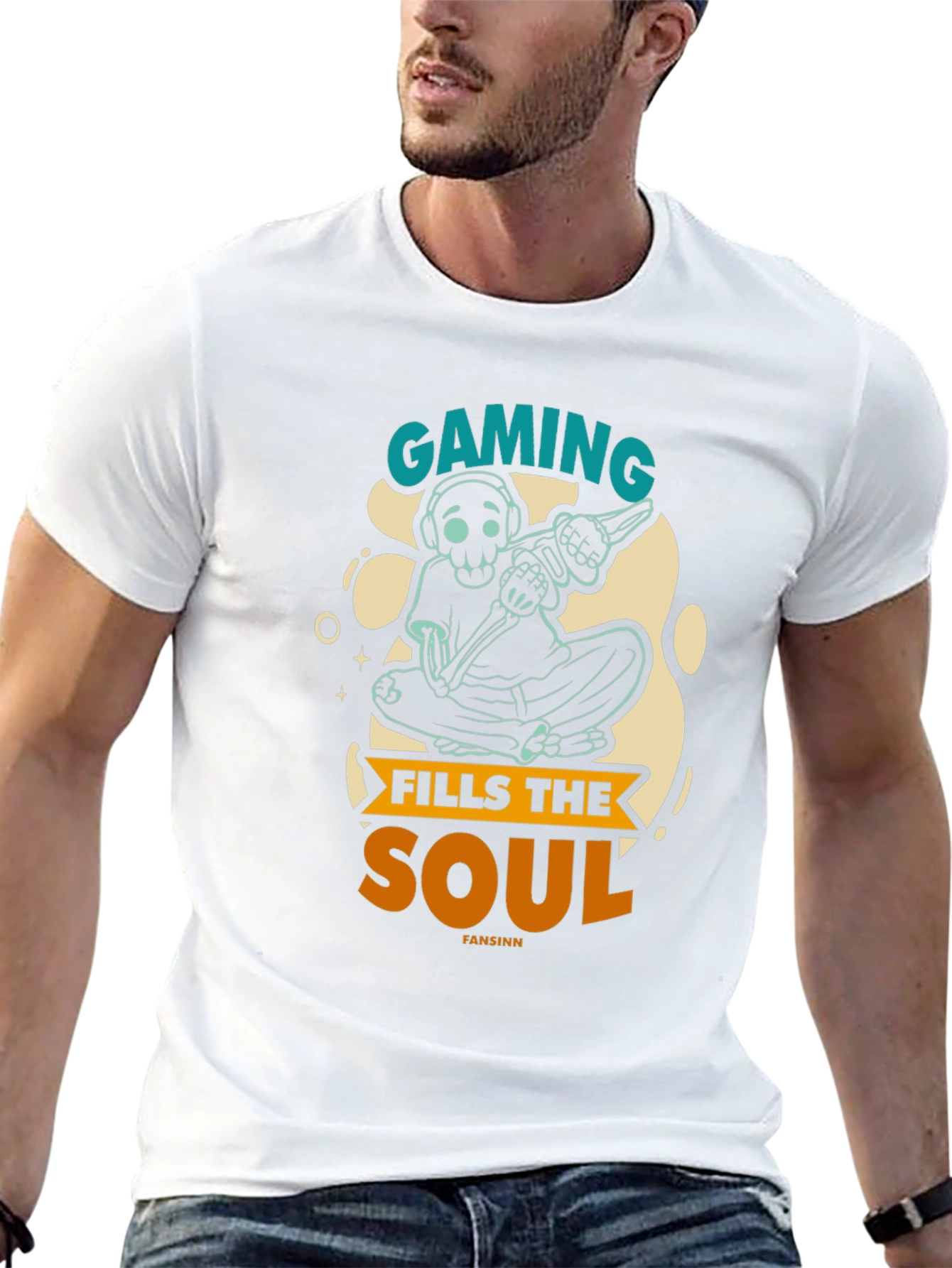 Gaming Fills the Soul Black Graphic Tee