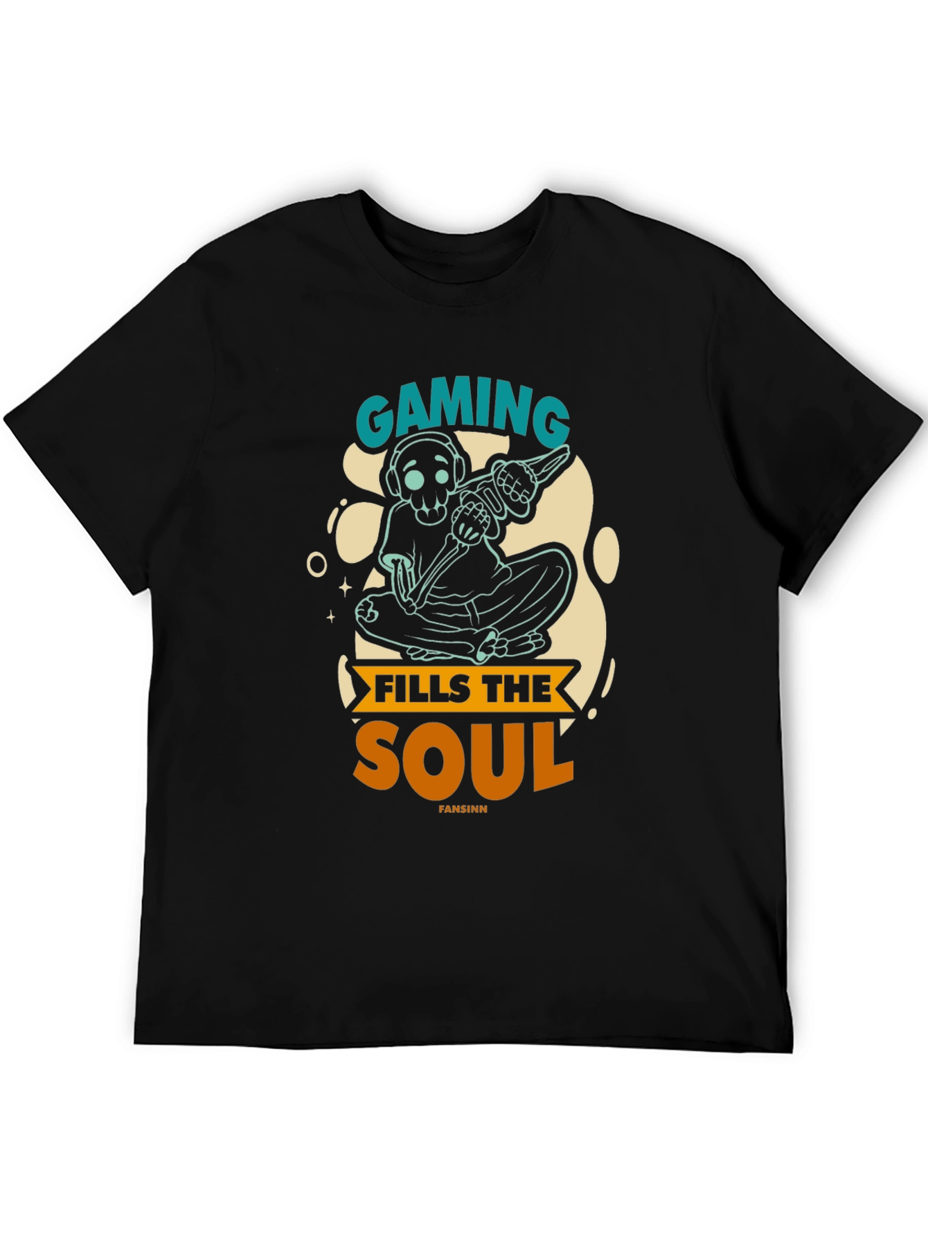 Gaming Fills the Soul Black Graphic Tee
