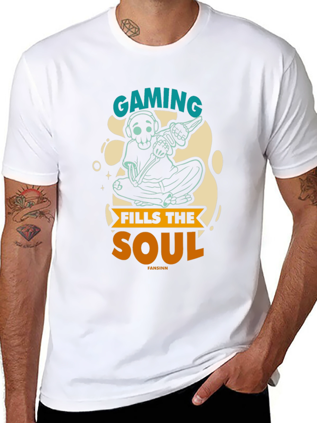 Gaming Fills the Soul Black Graphic Tee