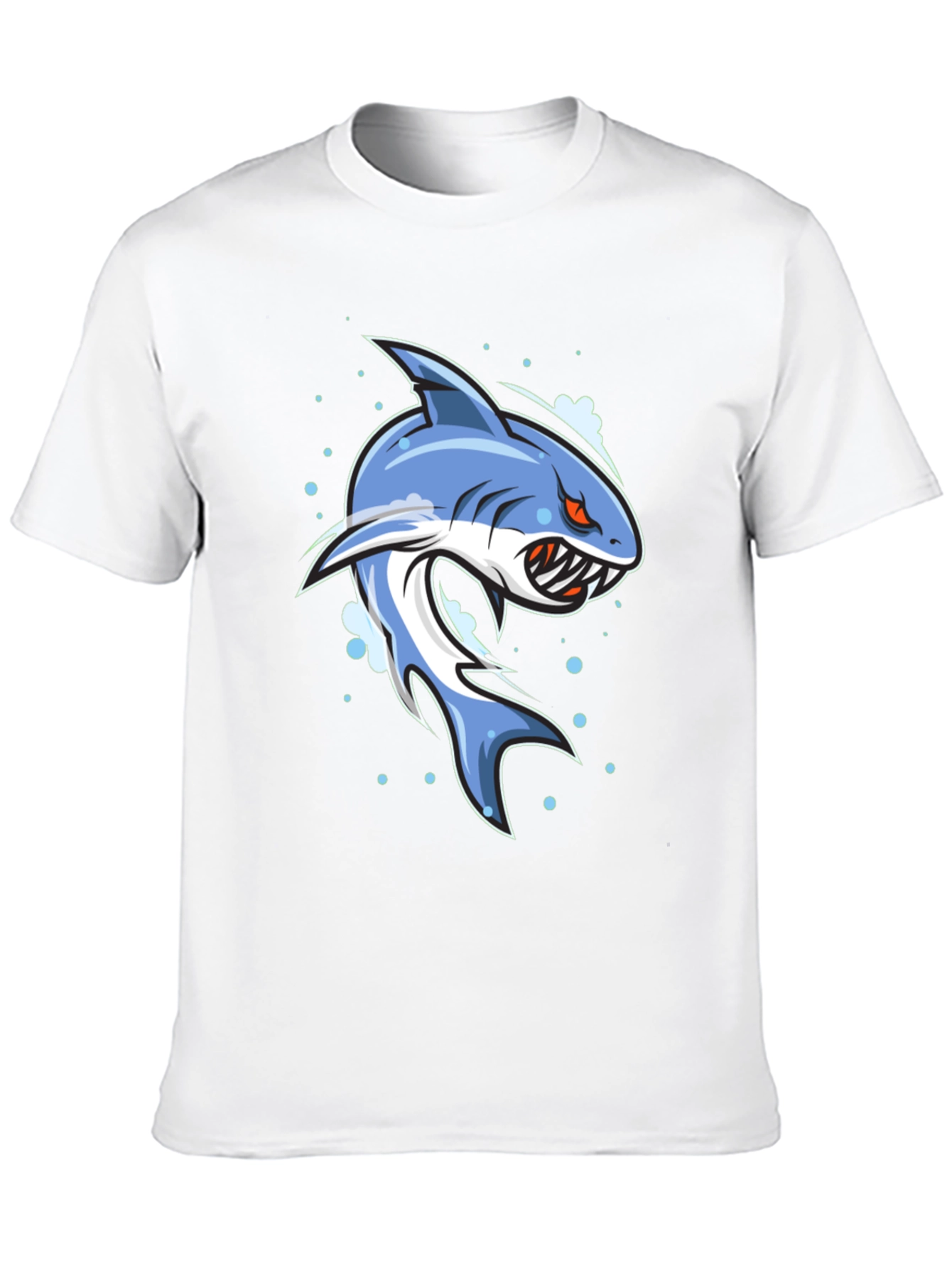 Shark Graphic Print Black T-Shirt for Men