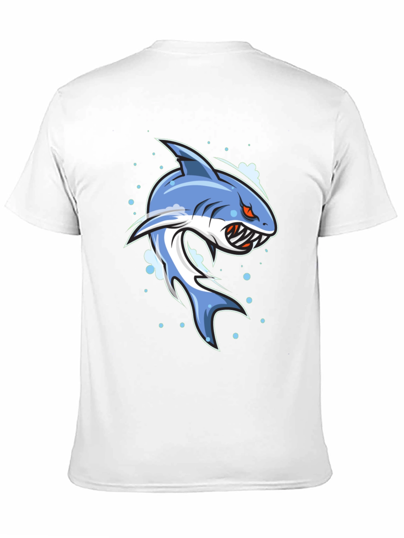 Shark Graphic Print Black T-Shirt for Men