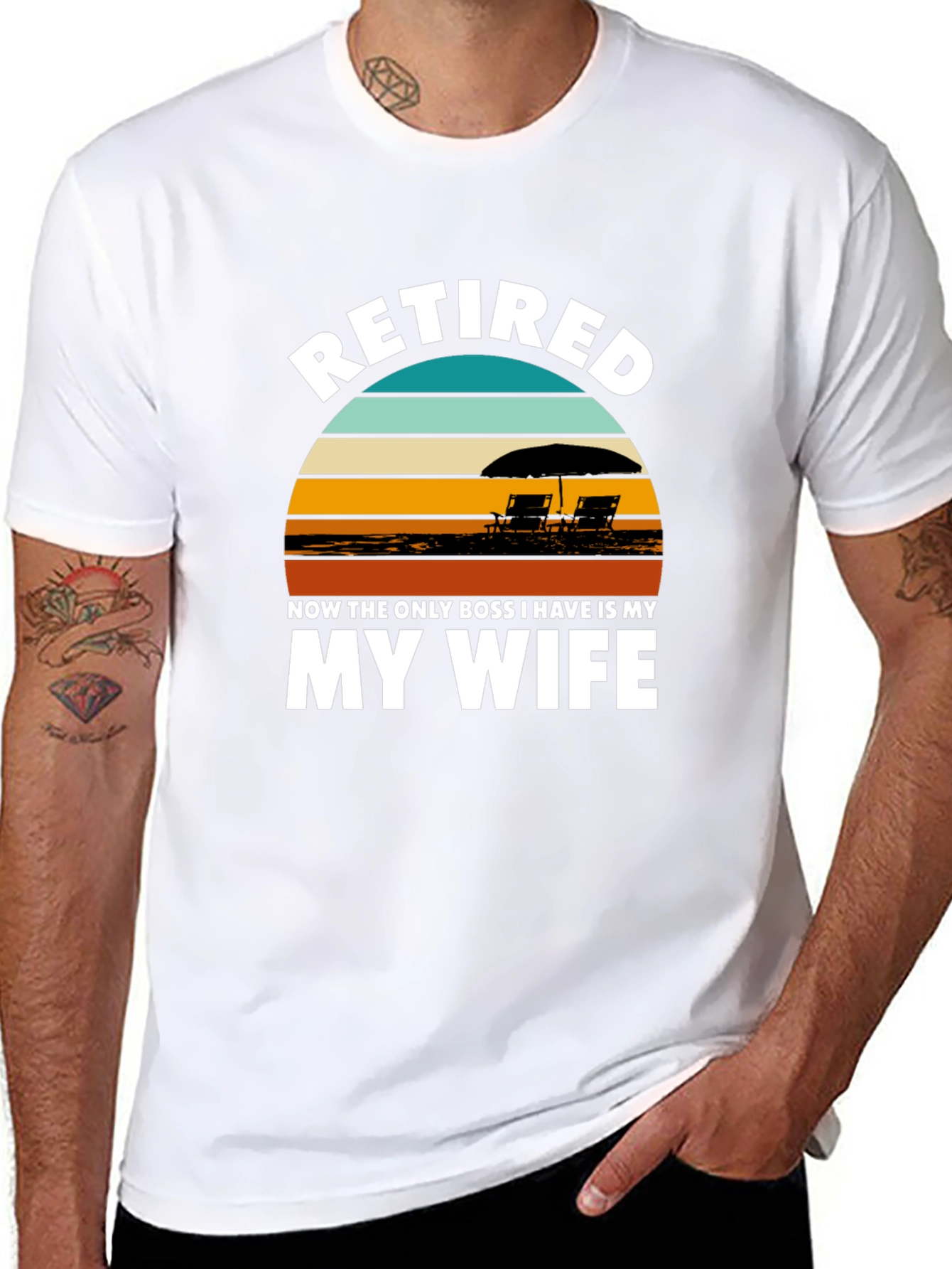 Retired My Wife is My Boss Graphic T-Shirt