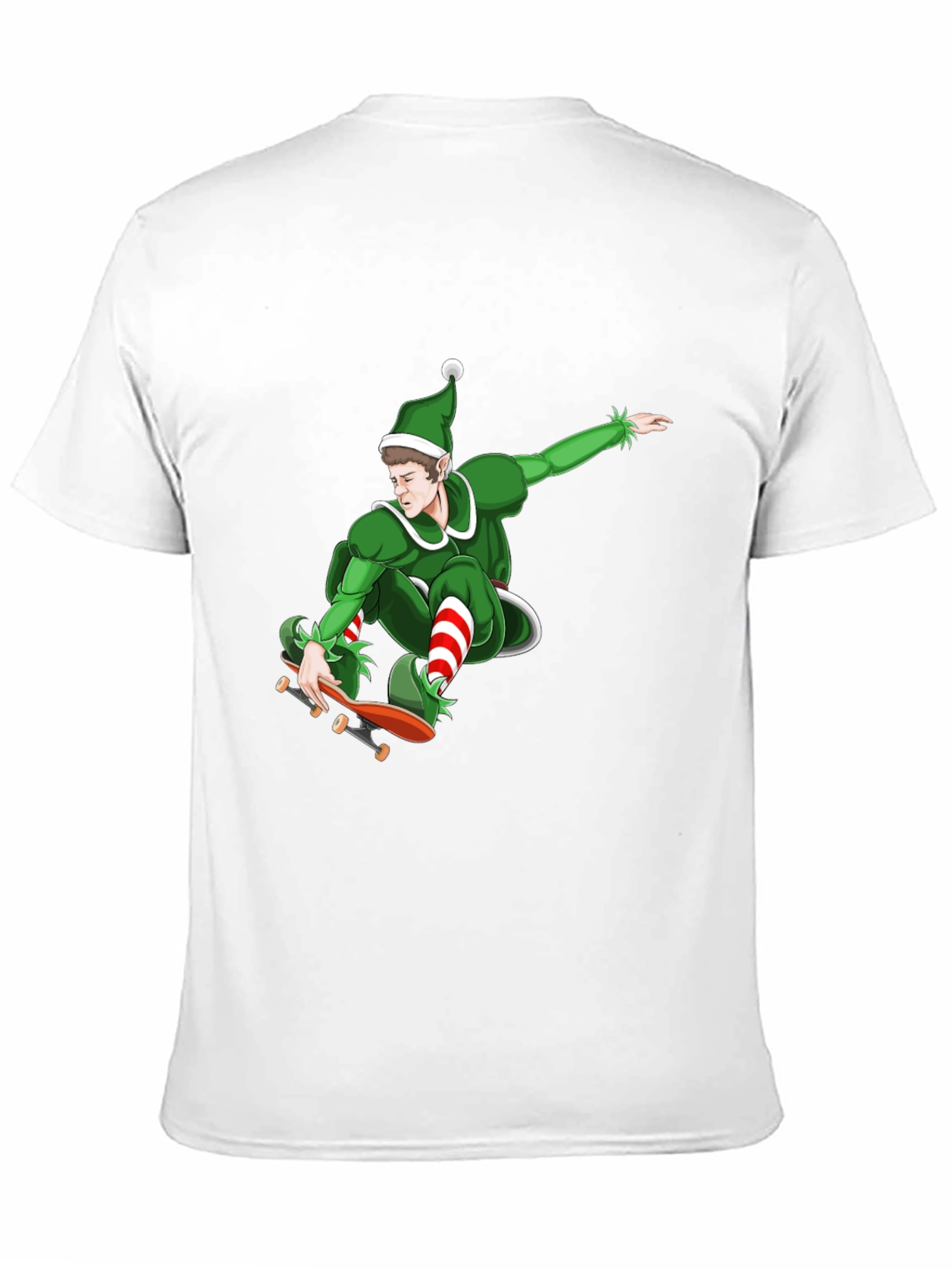 Skateboarding Elf Graphic T-Shirt - Holiday Fun!