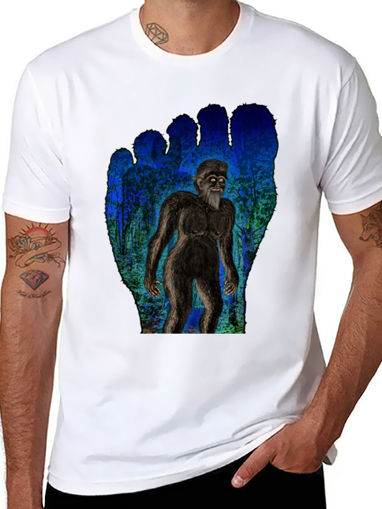 Bigfoot T-Shirt - Forest Creature Design