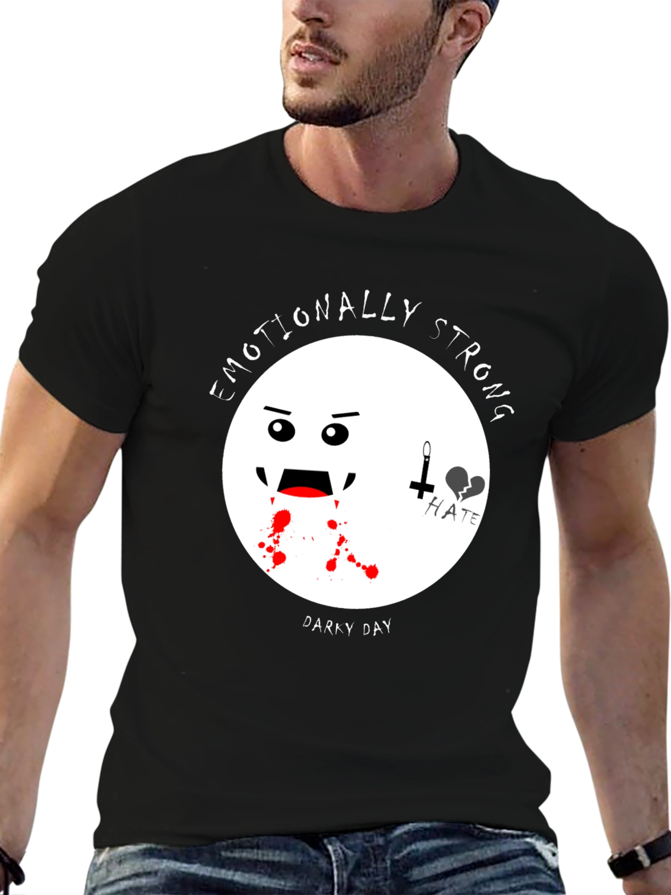Emotionally Strong Darky Day Black T-Shirt