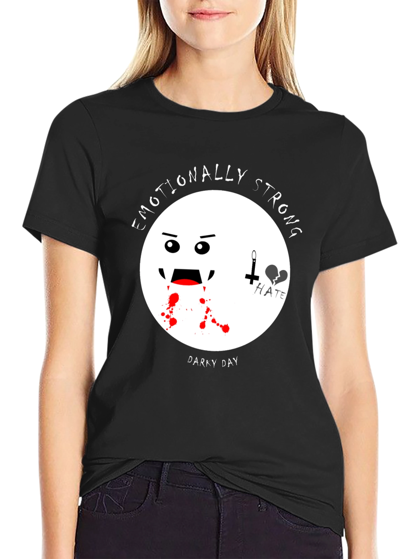 Emotionally Strong Darky Day Black T-Shirt