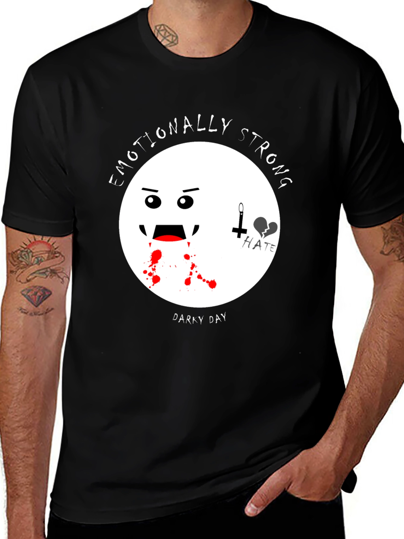 Emotionally Strong Darky Day Black T-Shirt