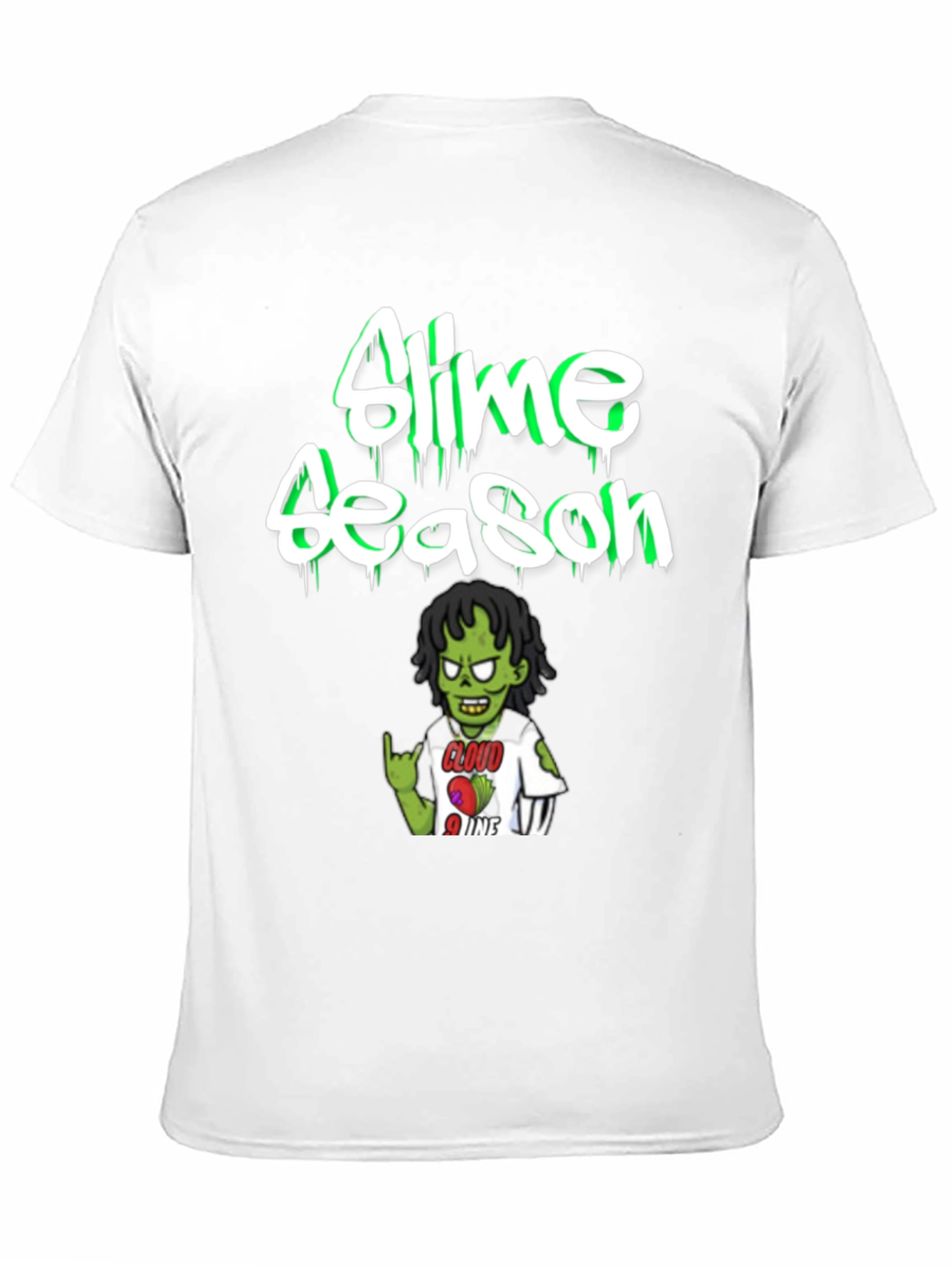 Slime Season Graphic Print Black T-Shirt