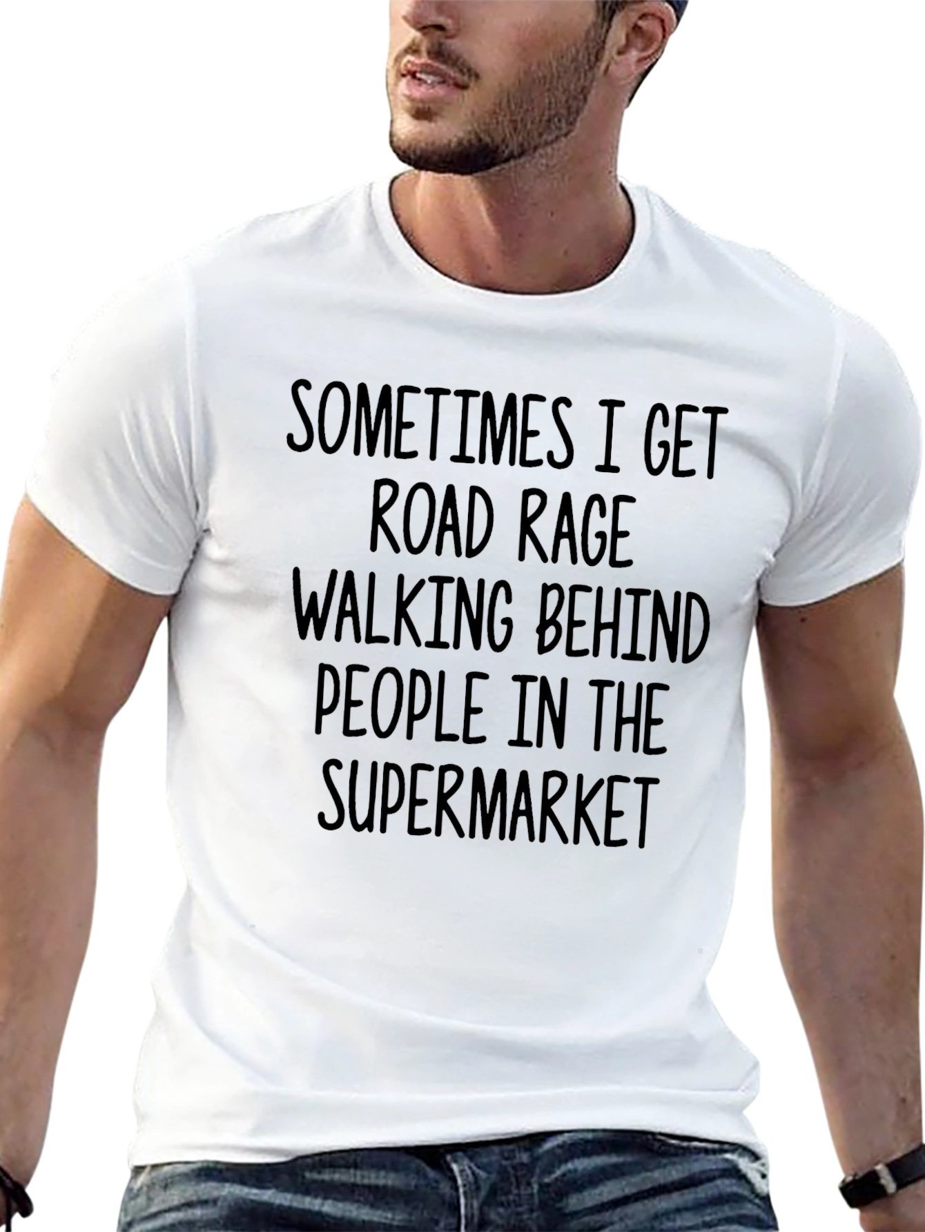 Road Rage Supermarket Funny Graphic Tee