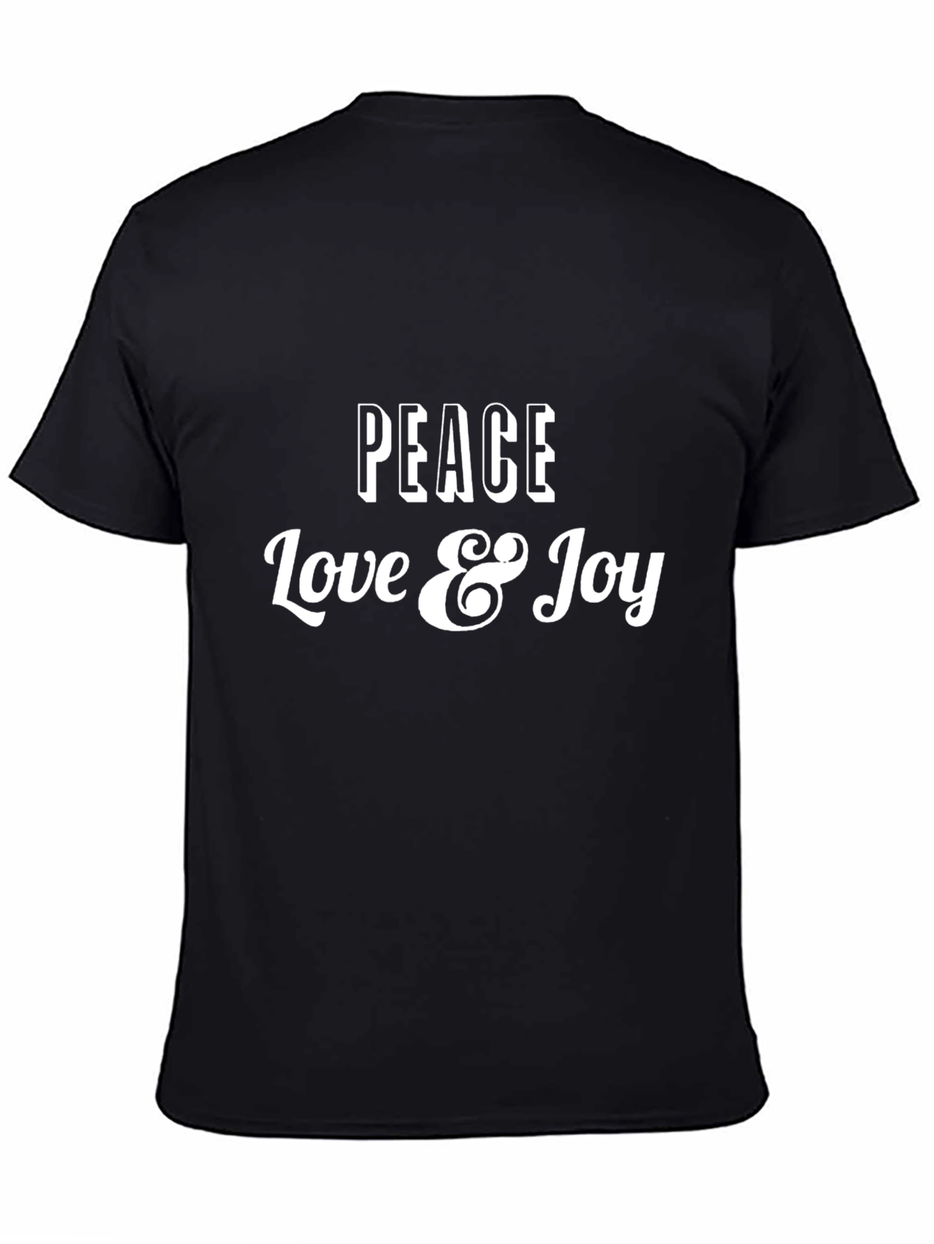 Peace Love & Joy Graphic Tee - Black