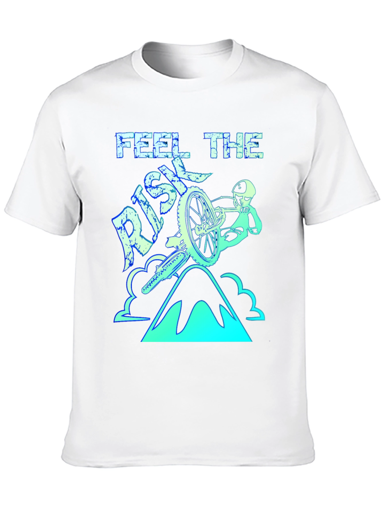 Feel the Risk Mountain Biking T-Shirt - Black