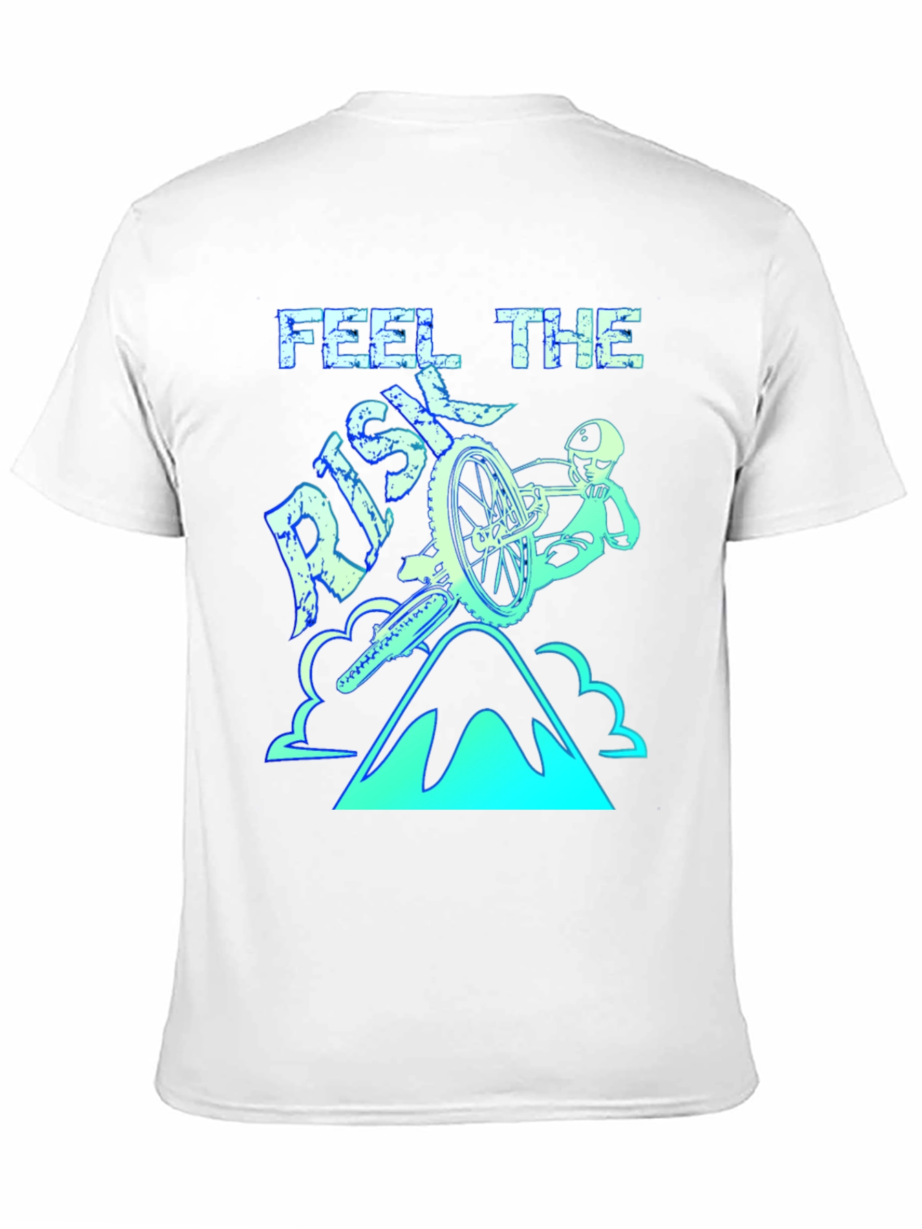 Feel the Risk Mountain Biking T-Shirt - Black
