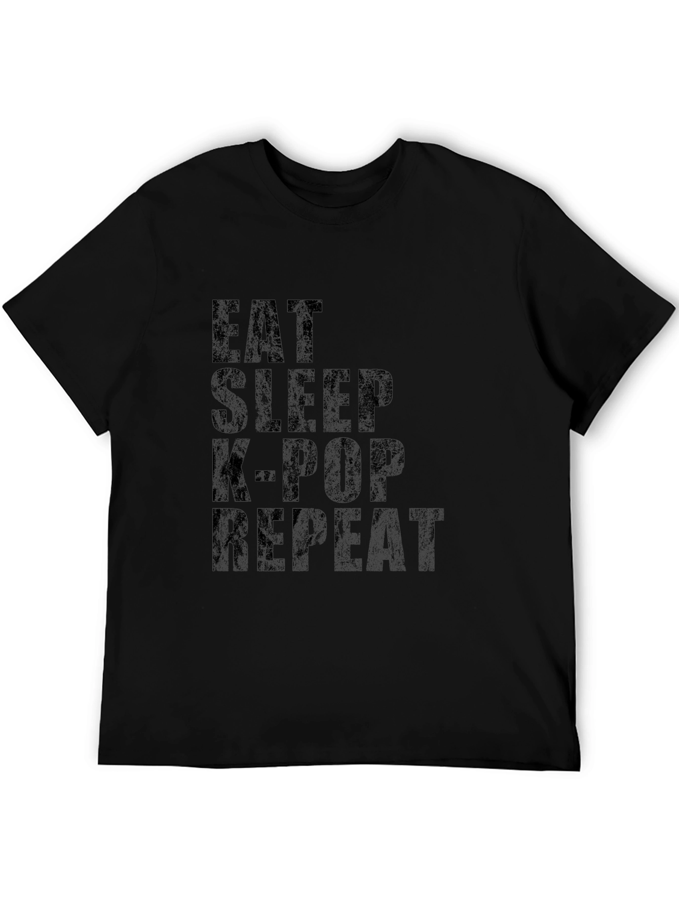 Eat Sleep K-Pop Repeat Black T-Shirt
