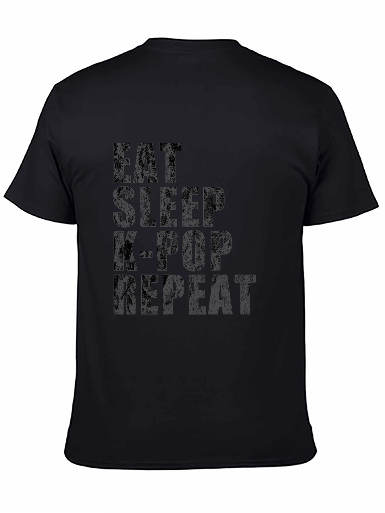 Eat Sleep K-Pop Repeat Black T-Shirt