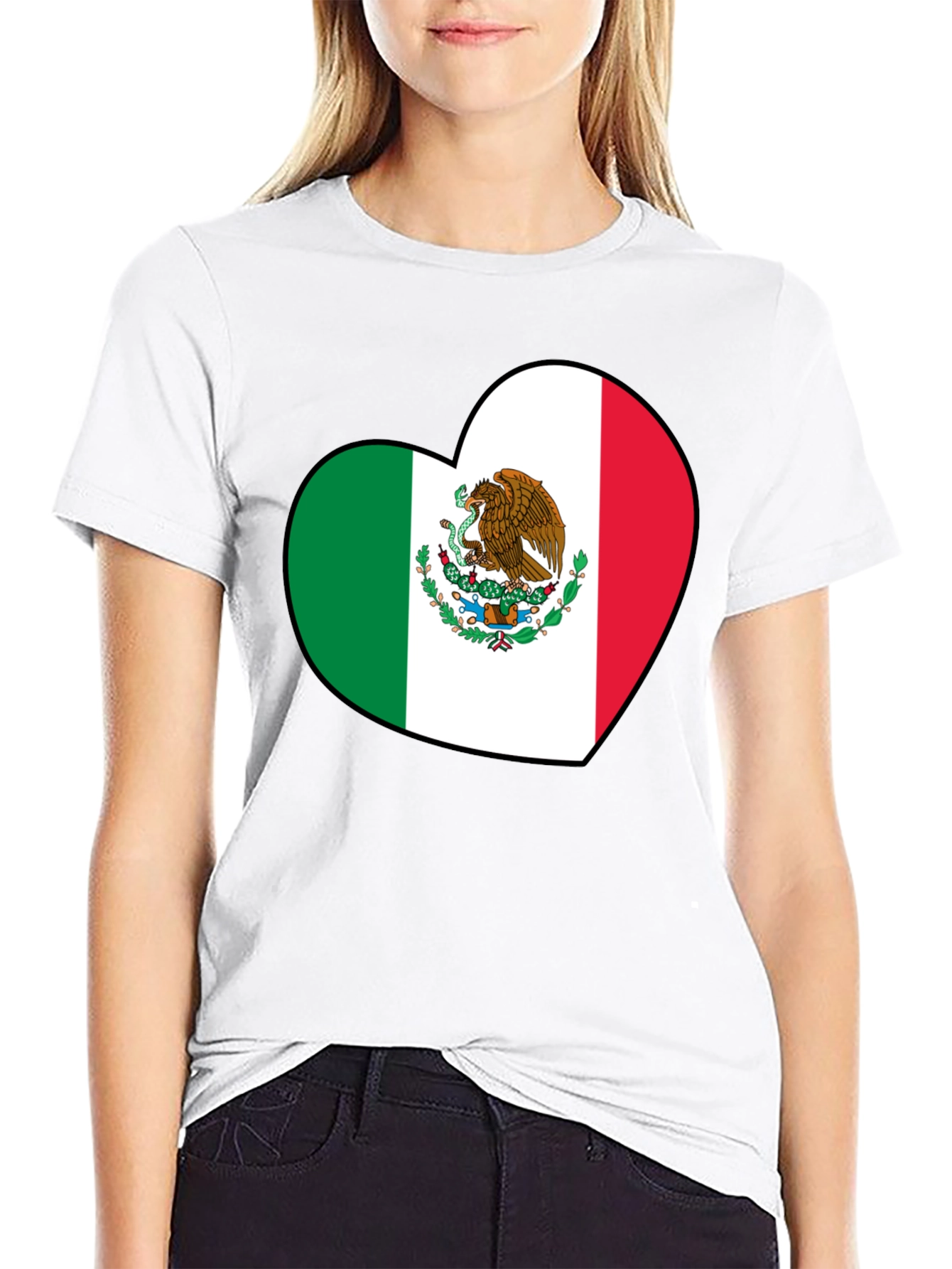 Mexico Flag Heart T-Shirt - Show Your Love!