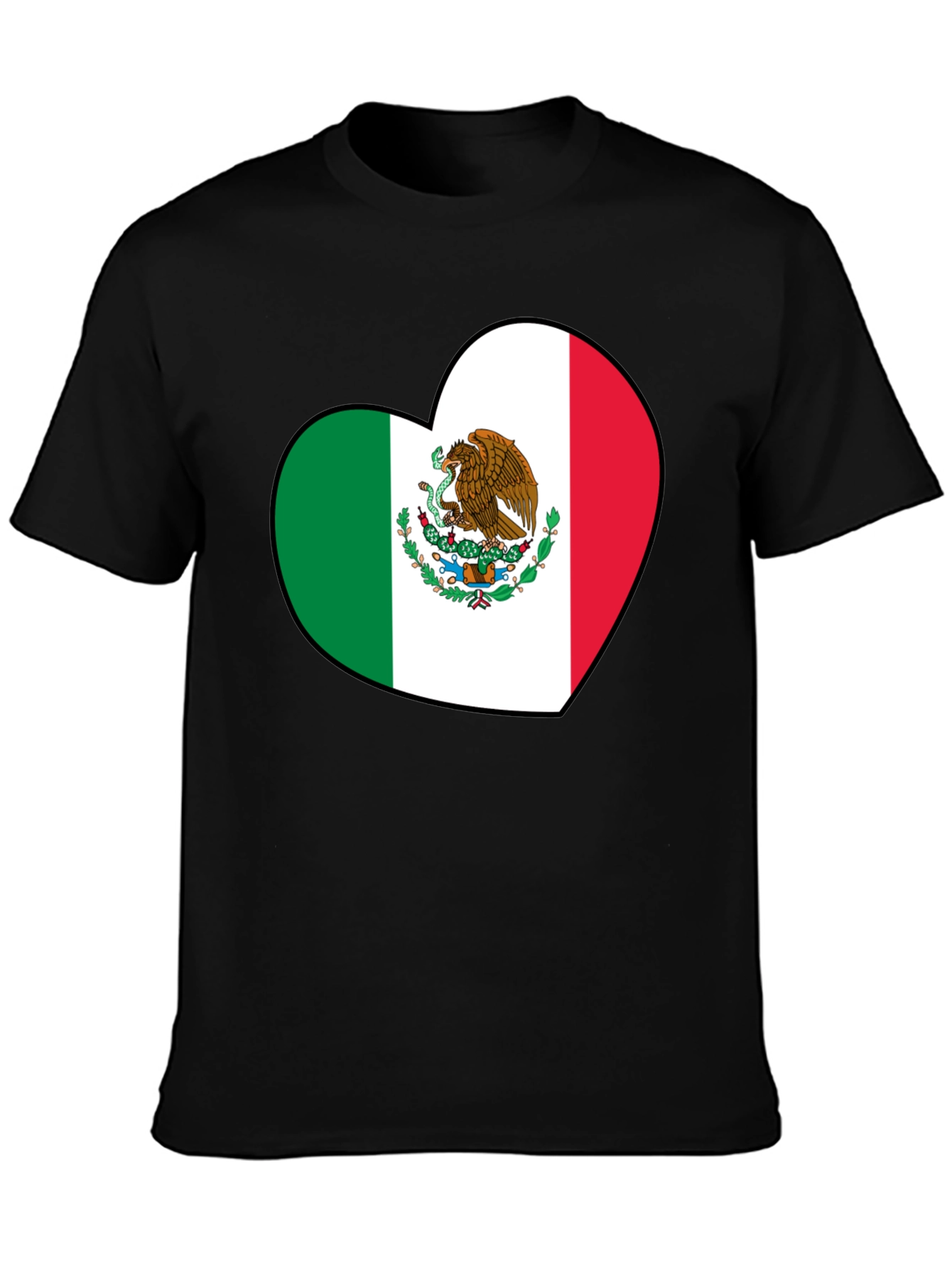 Mexico Flag Heart T-Shirt - Show Your Love!