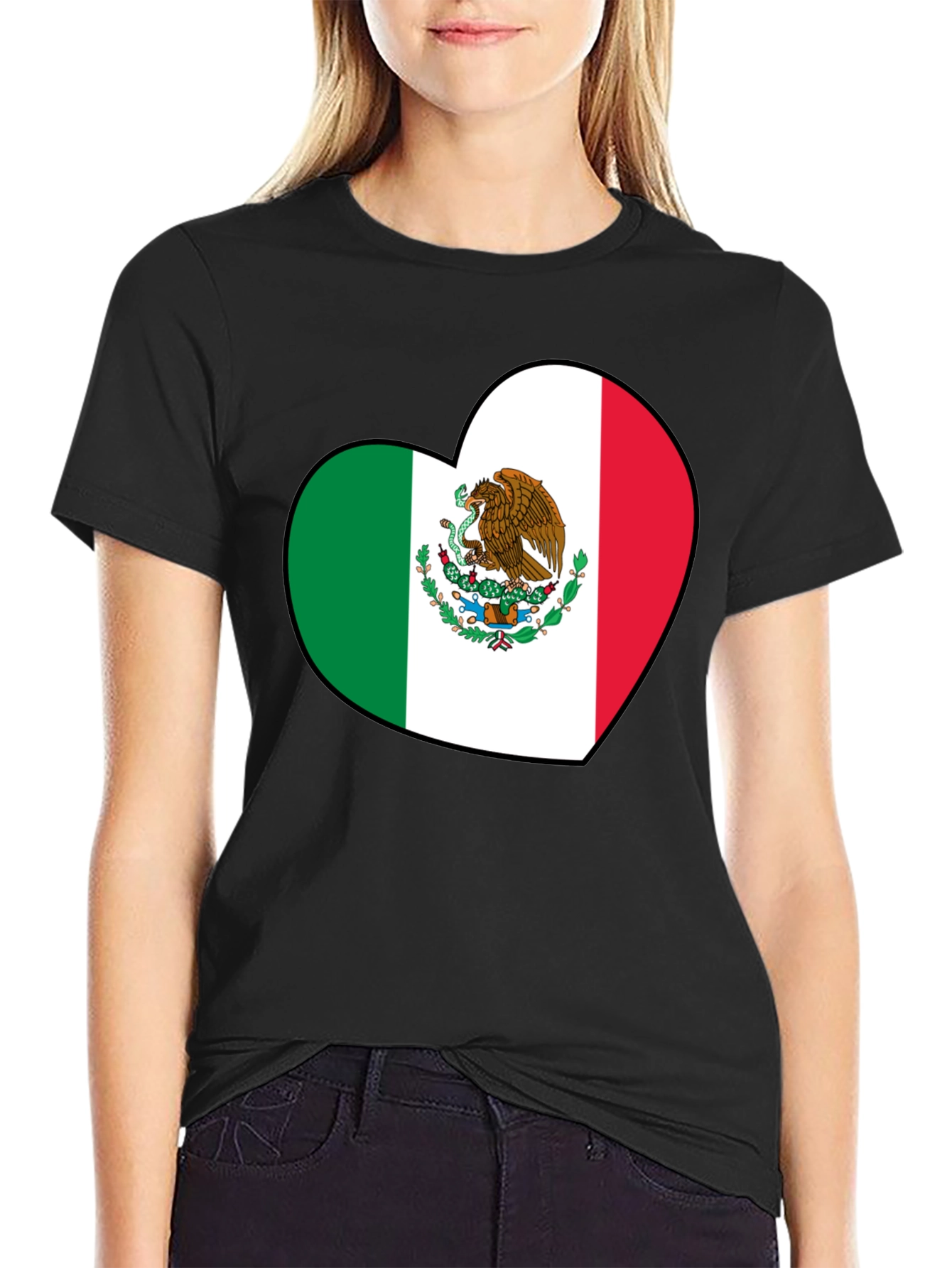 Mexico Flag Heart T-Shirt - Show Your Love!