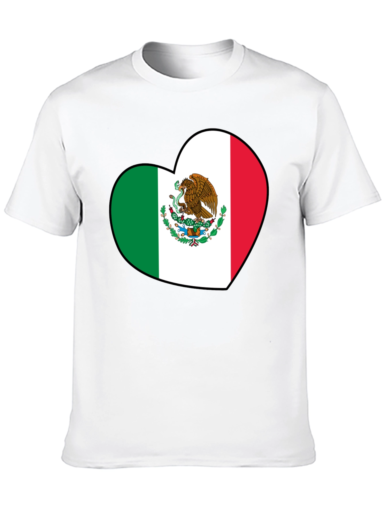 Mexico Flag Heart T-Shirt - Show Your Love!