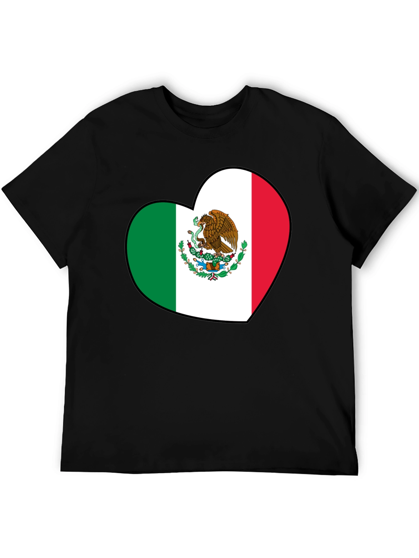 Mexico Flag Heart T-Shirt - Show Your Love!