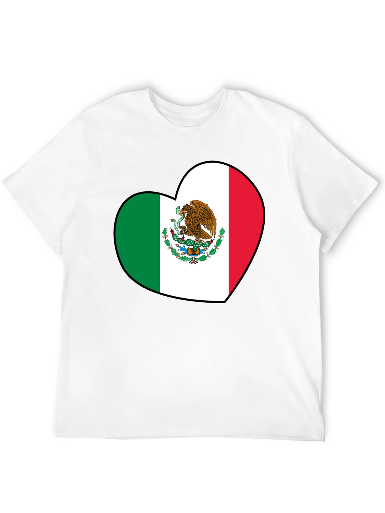 Mexico Flag Heart T-Shirt - Show Your Love!