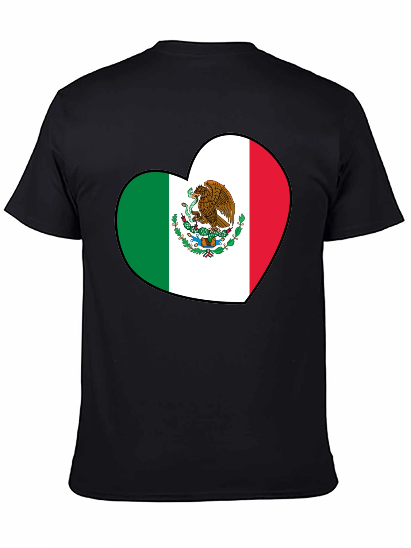 Mexico Flag Heart T-Shirt - Show Your Love!