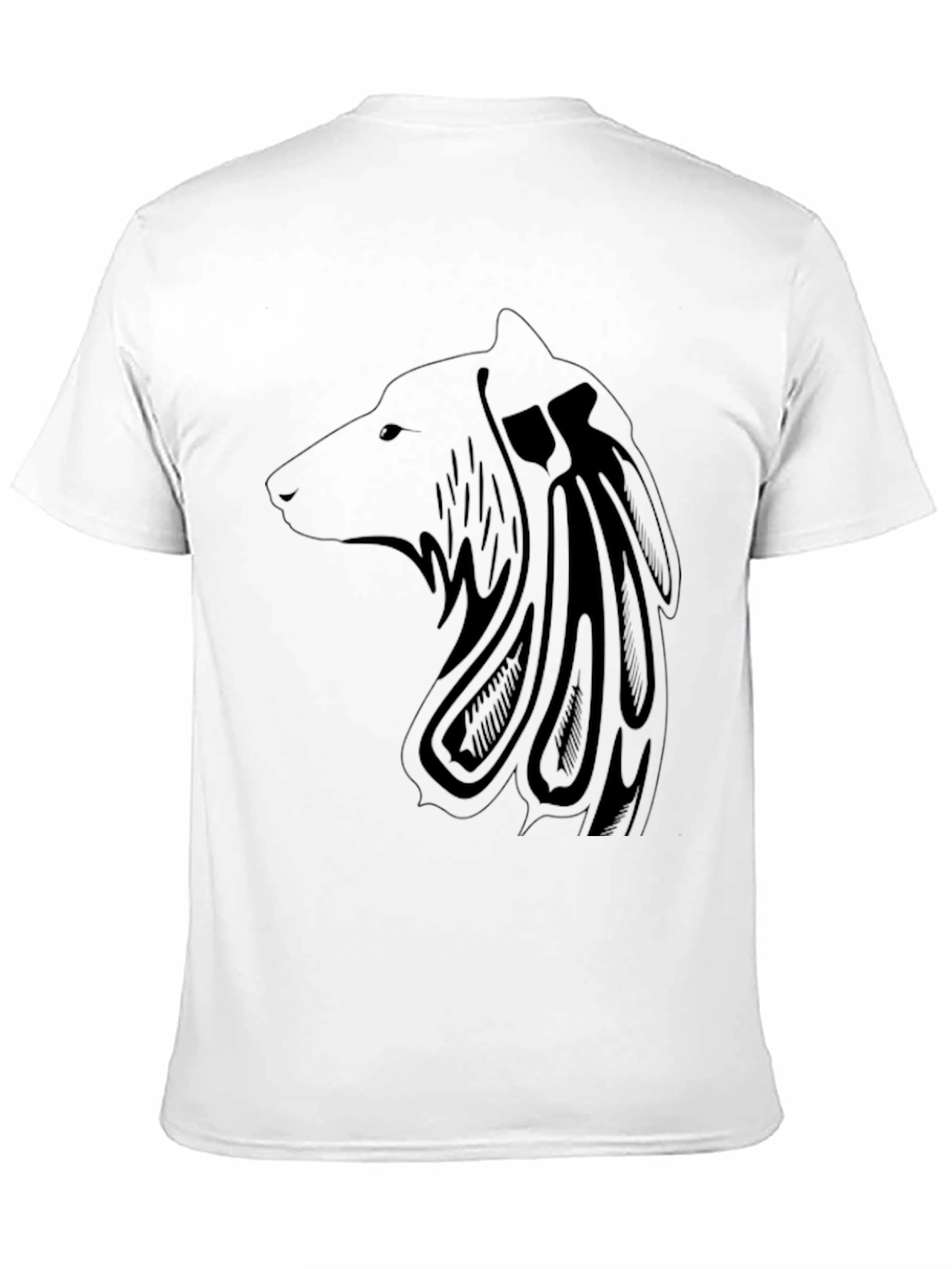 Mens Black Wolf Graphic Tee
