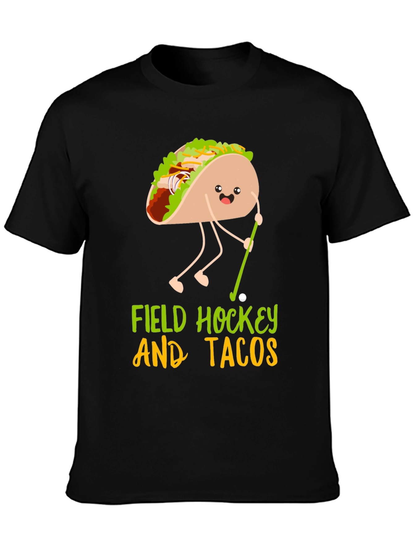 Funny Field Hockey and Tacos Graphic Tee