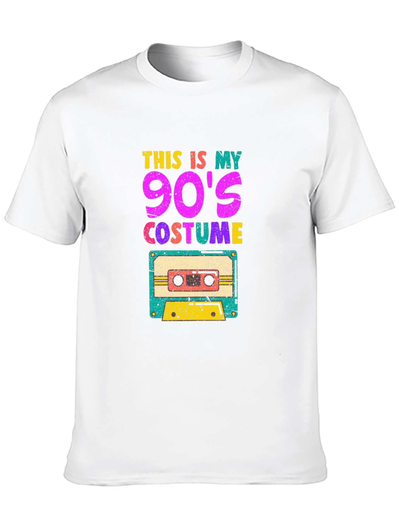 90s Costume Graphic Tee - Retro Cassette Design