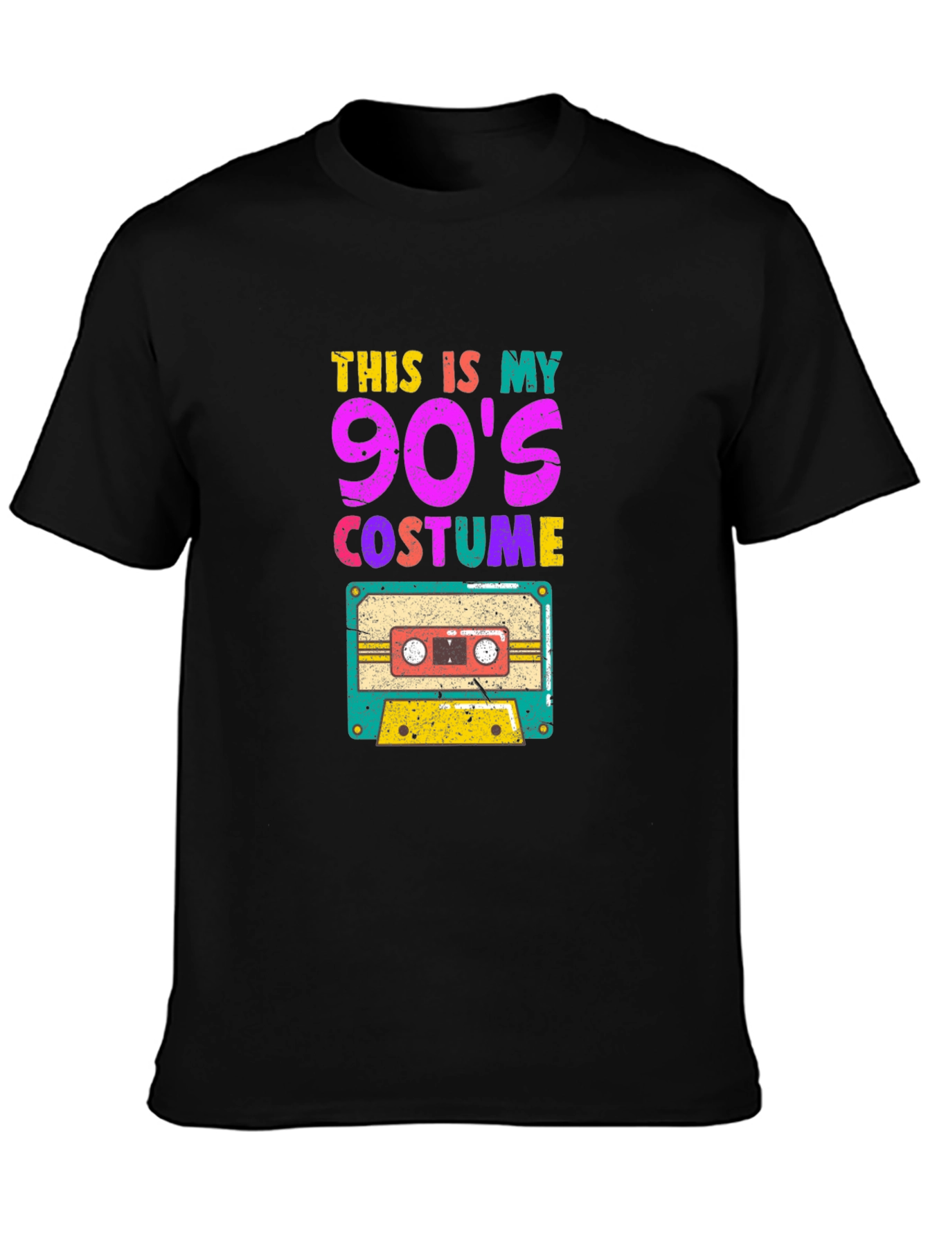 90s Costume Graphic Tee - Retro Cassette Design